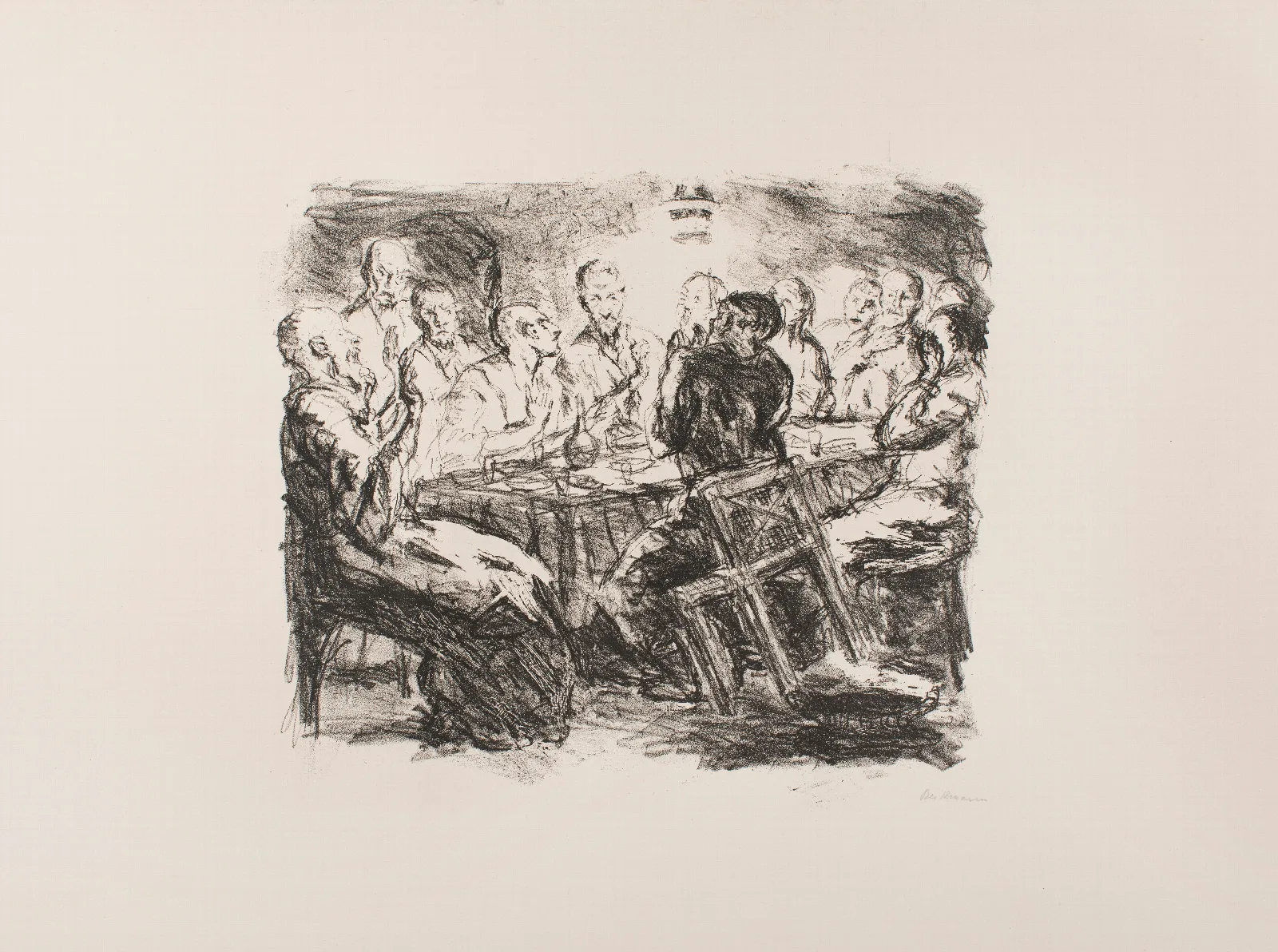 The Last Supper Plate 5 From The Portfolio Six Lithographs To The New Testament Wall Art by Max Beckmann - Canvas Print