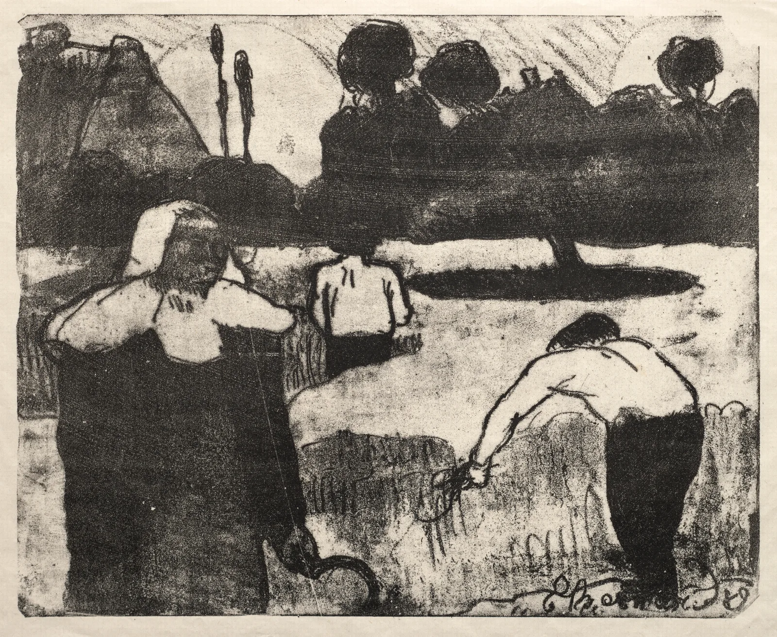 The Harvesters 5 Wall Art by Emile Bernard - Canvas Print