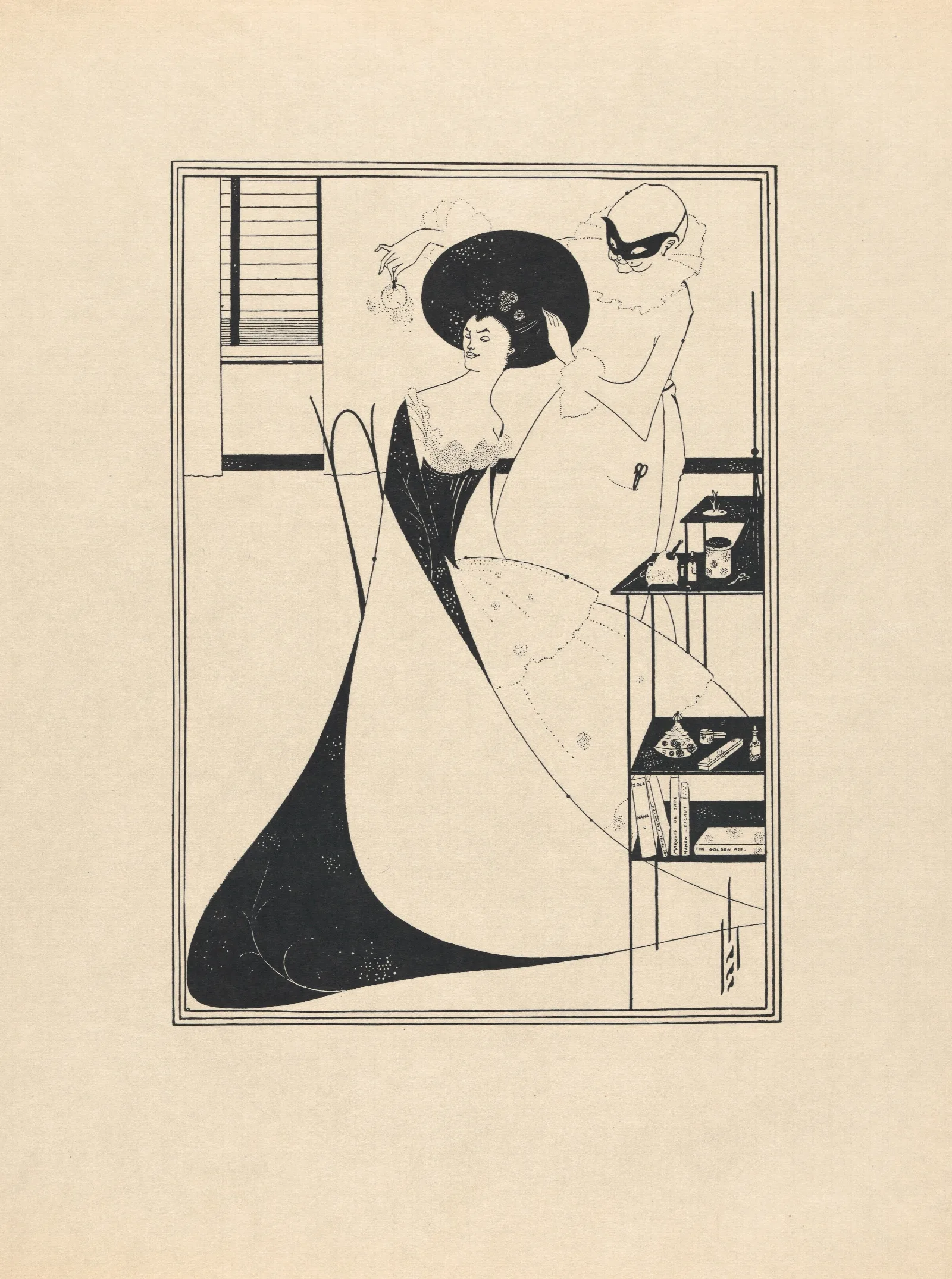 Illustration To Salome By Oscar Wilde 5 Wall Art by Aubrey Vincent Beardsley - Canvas Print
