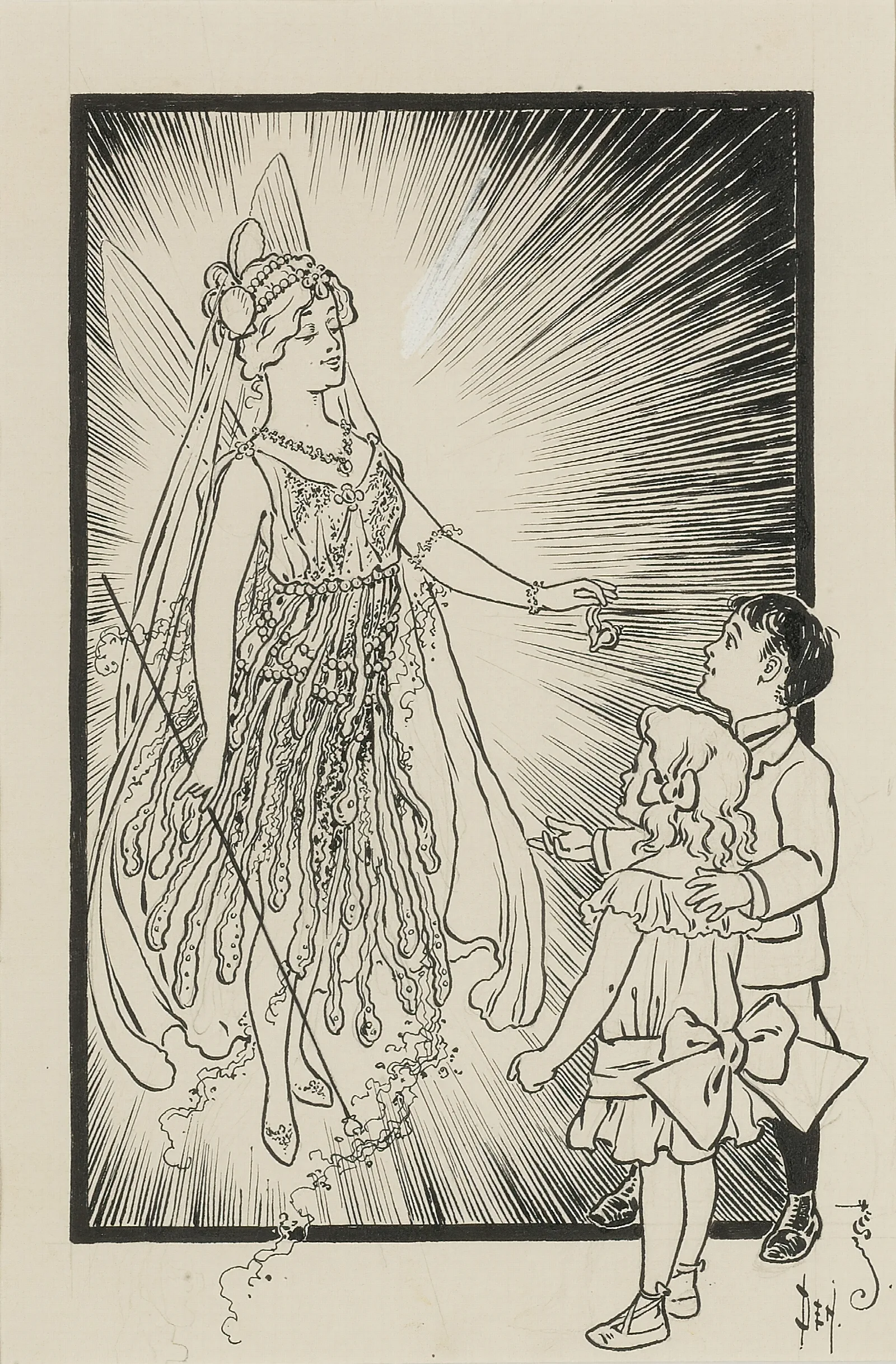 Take This Talisman Said The Fairy Wall Art by William Wallace Denslow - Canvas Print