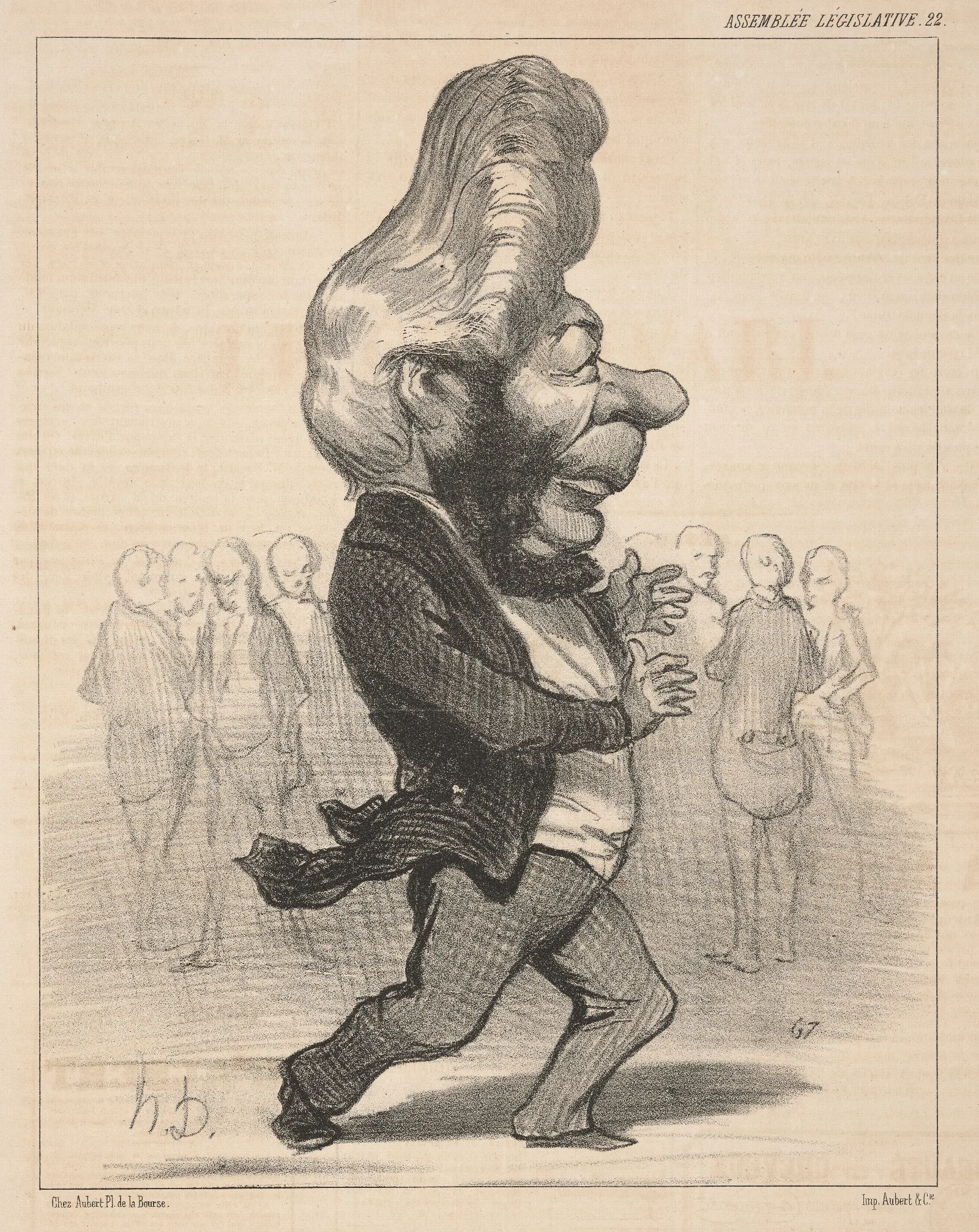 Favre Ferdinand Ferdinand I Write Do Not Pronounce Confusion Is Impossible Wall Art by Honoré Daumier - Canvas Print