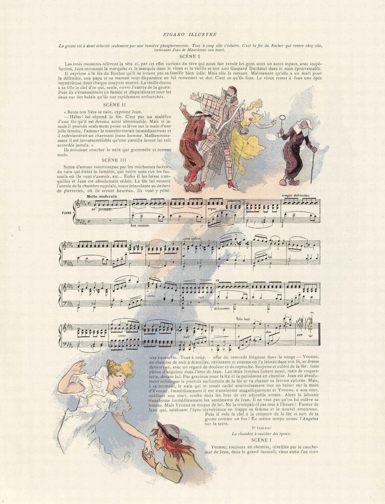 La Fee Du Rocher Pl 7 Wall Art by Jules Chéret - Canvas Print