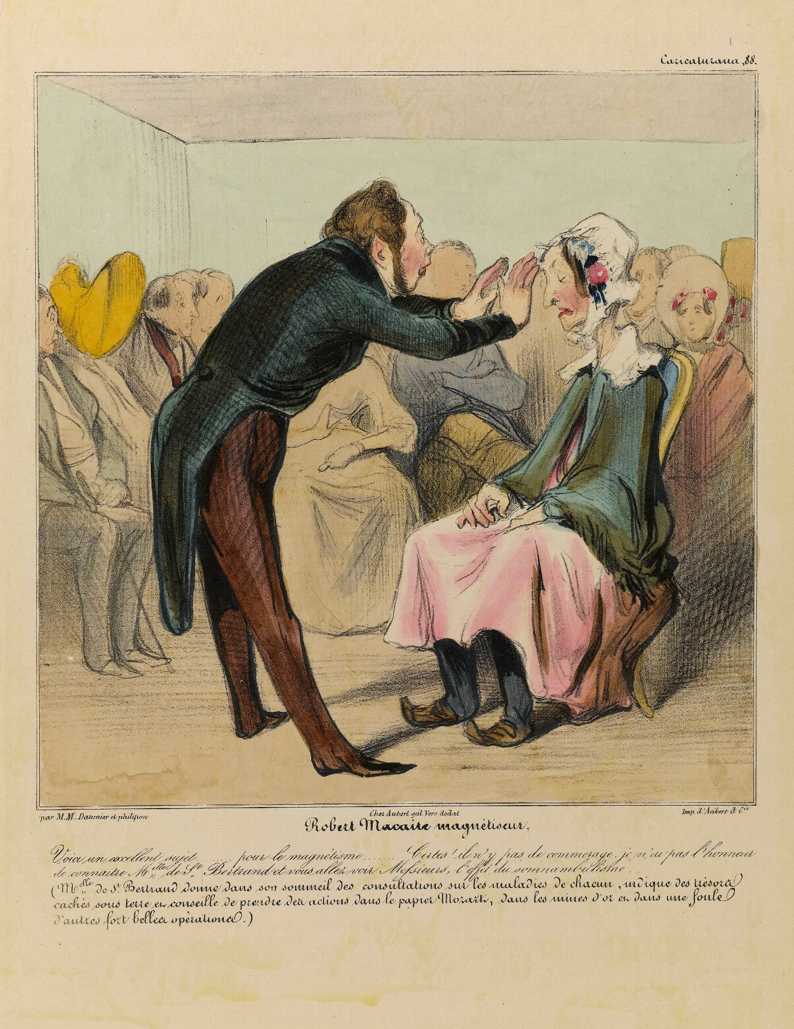Robert Macaire Magnetiseur Wall Art by Honoré Daumier - Canvas Print