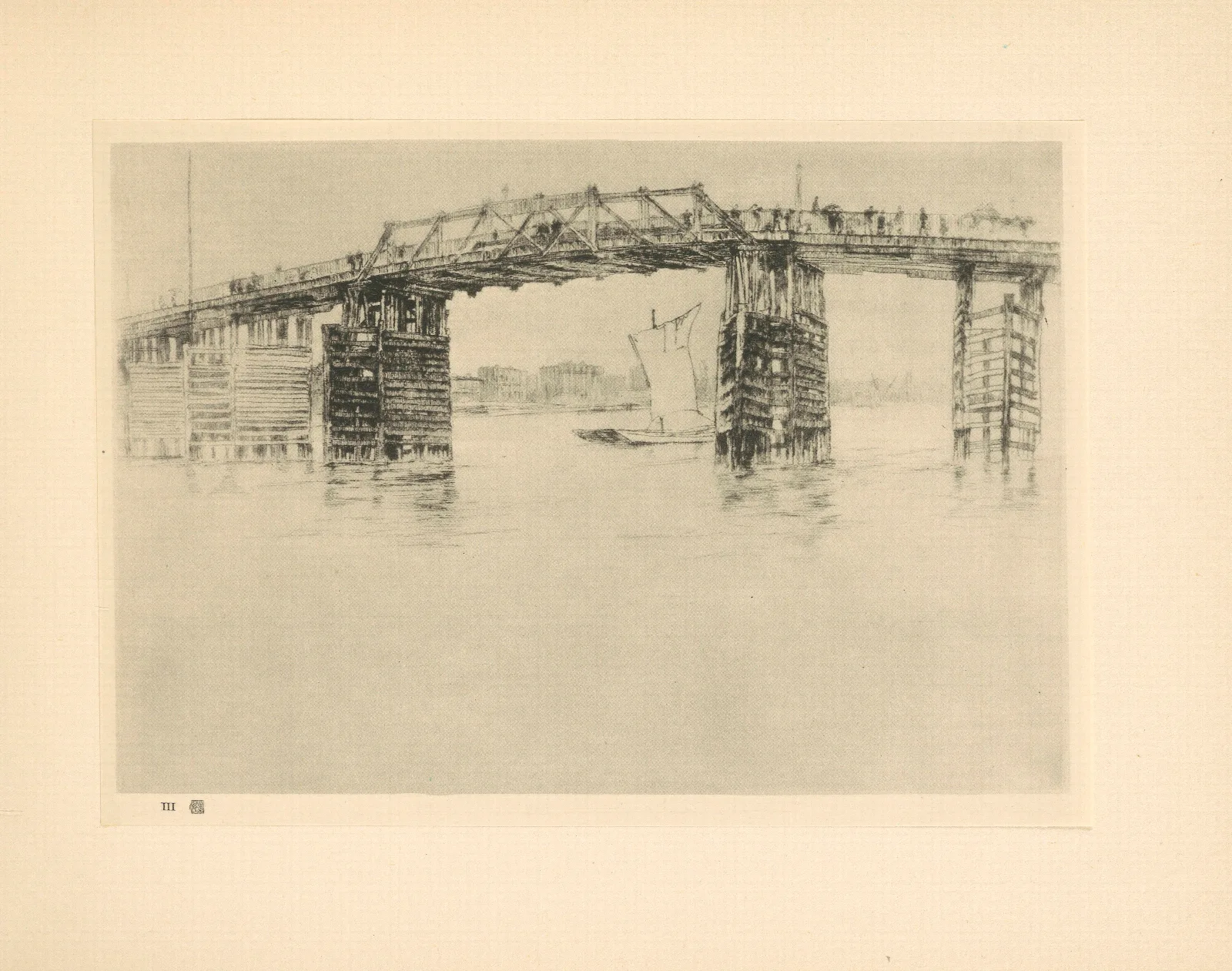 Old? ?battersea? ?bridge Wall Art by James Abbott McNeill Whistler - Canvas Print