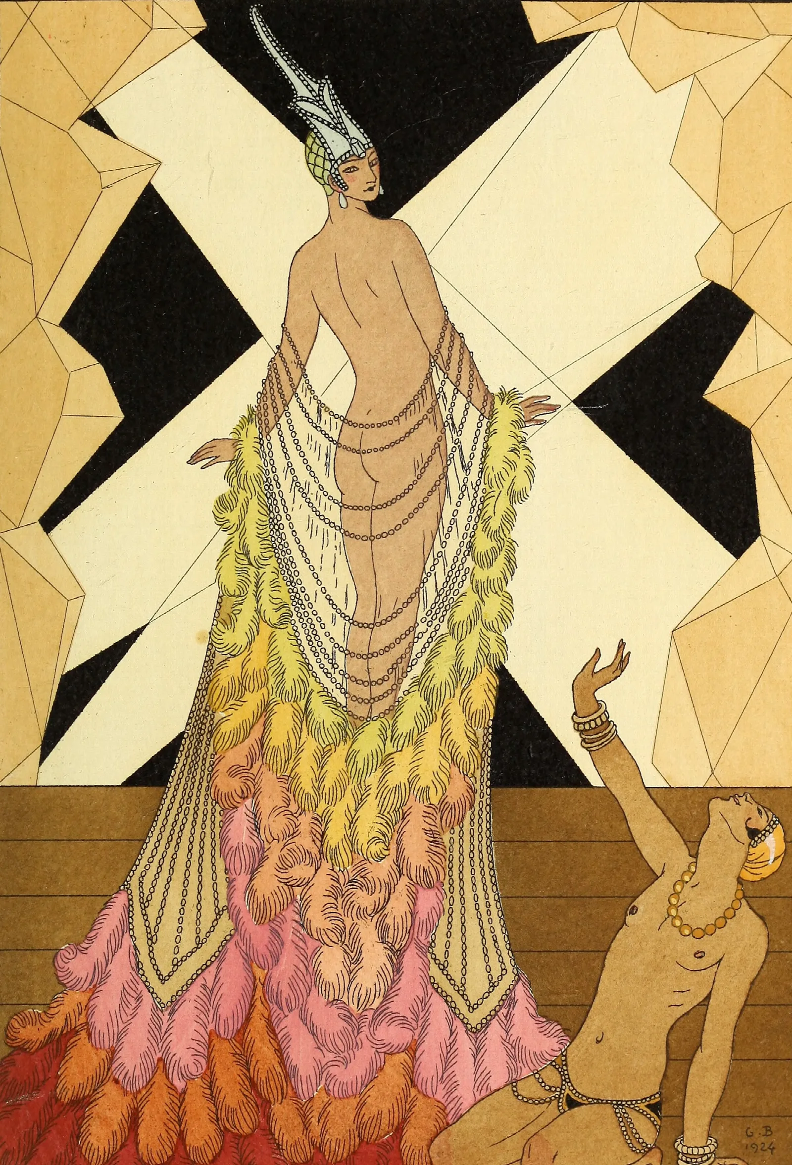 Falbalas Et Fanfreluches L Orgueil Wall Art by George Barbier - Canvas Print
