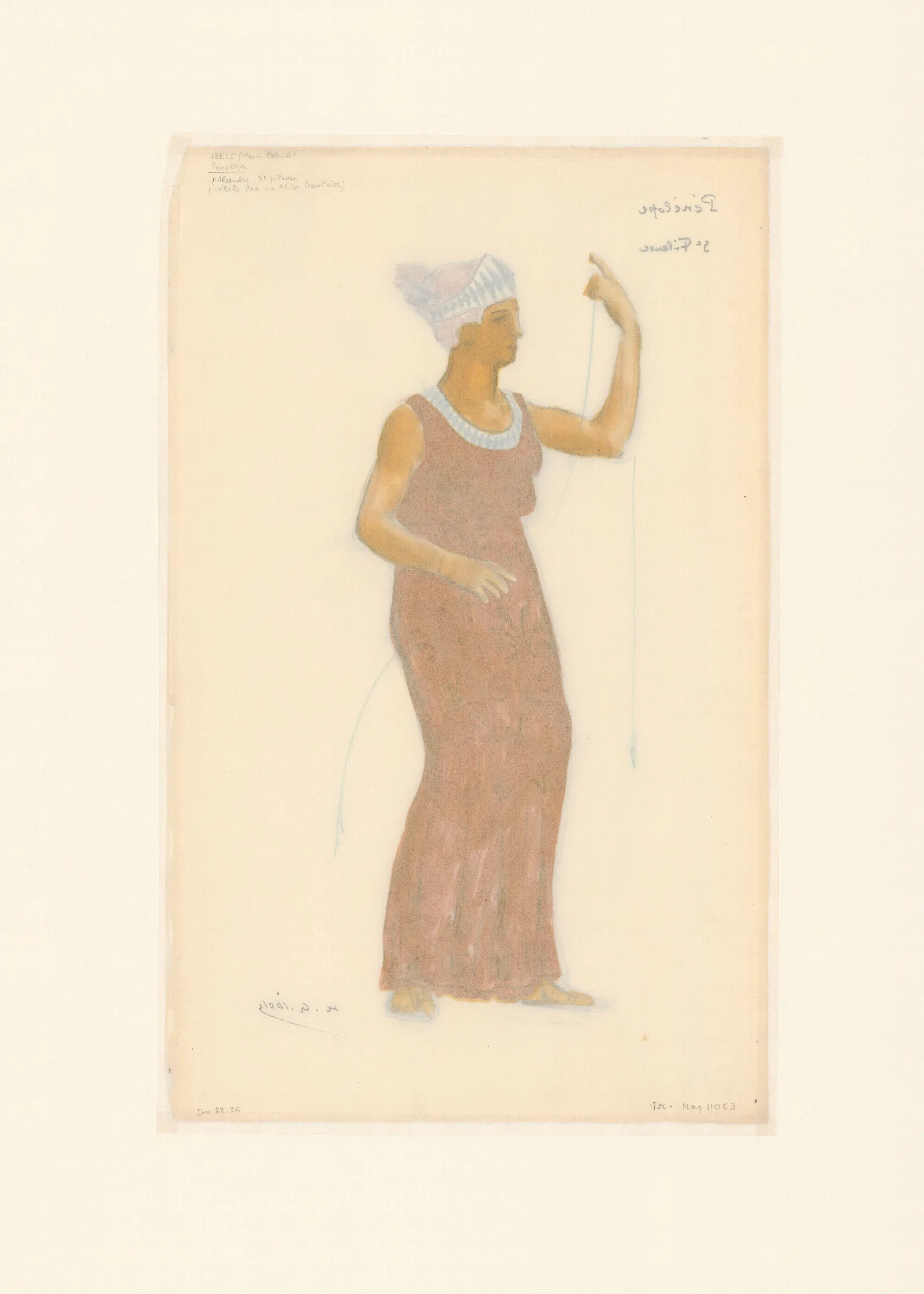 Penelope Maquette De Costume Alcandre Troisieme Fileuse Cecile Rex Ou Alice Gauthier Wall Art by Henri-Gabriel Ibels - Canvas Print