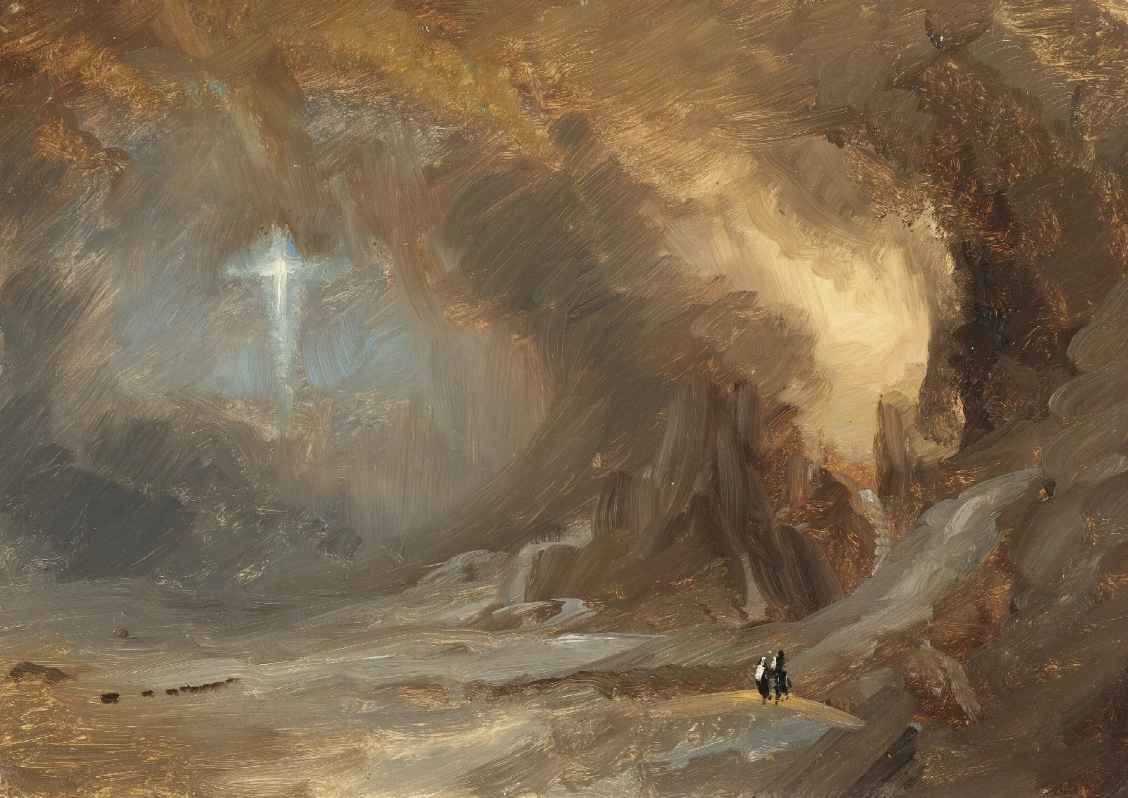 Vision Of The Cross Wall Art by Frederic Edwin Church - Canvas Print