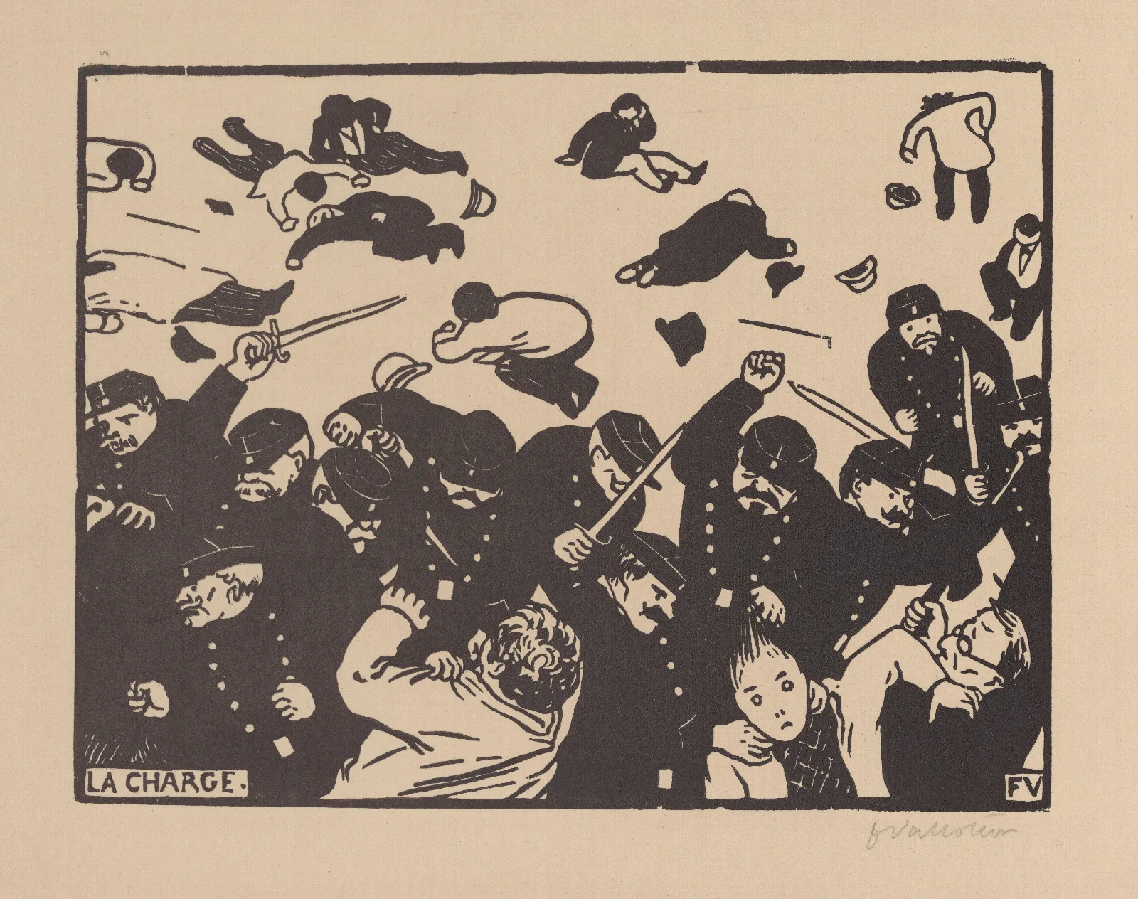 La Charge Wall Art by Félix Vallotton - Canvas Print