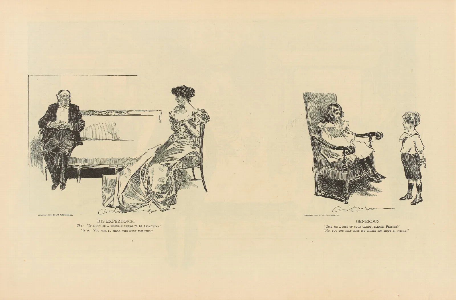 His Experience Wall Art by Charles Dana Gibson - Canvas Print