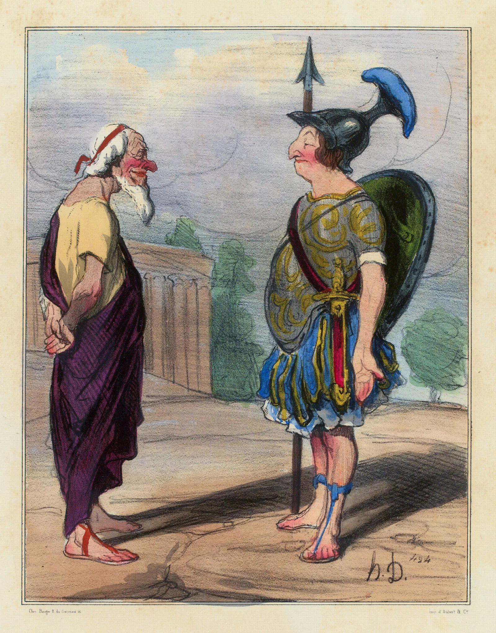 Telemaque Rendu A La Vertu Wall Art by Honoré Daumier - Canvas Print