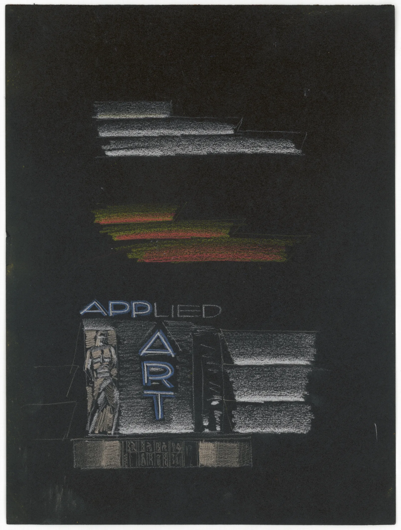 Designs For Exhibition Of Applied Arts Building New York Worlds Fair 1939 Study For Front Of The Building Wall Art by Winold Reiss - Canvas Print