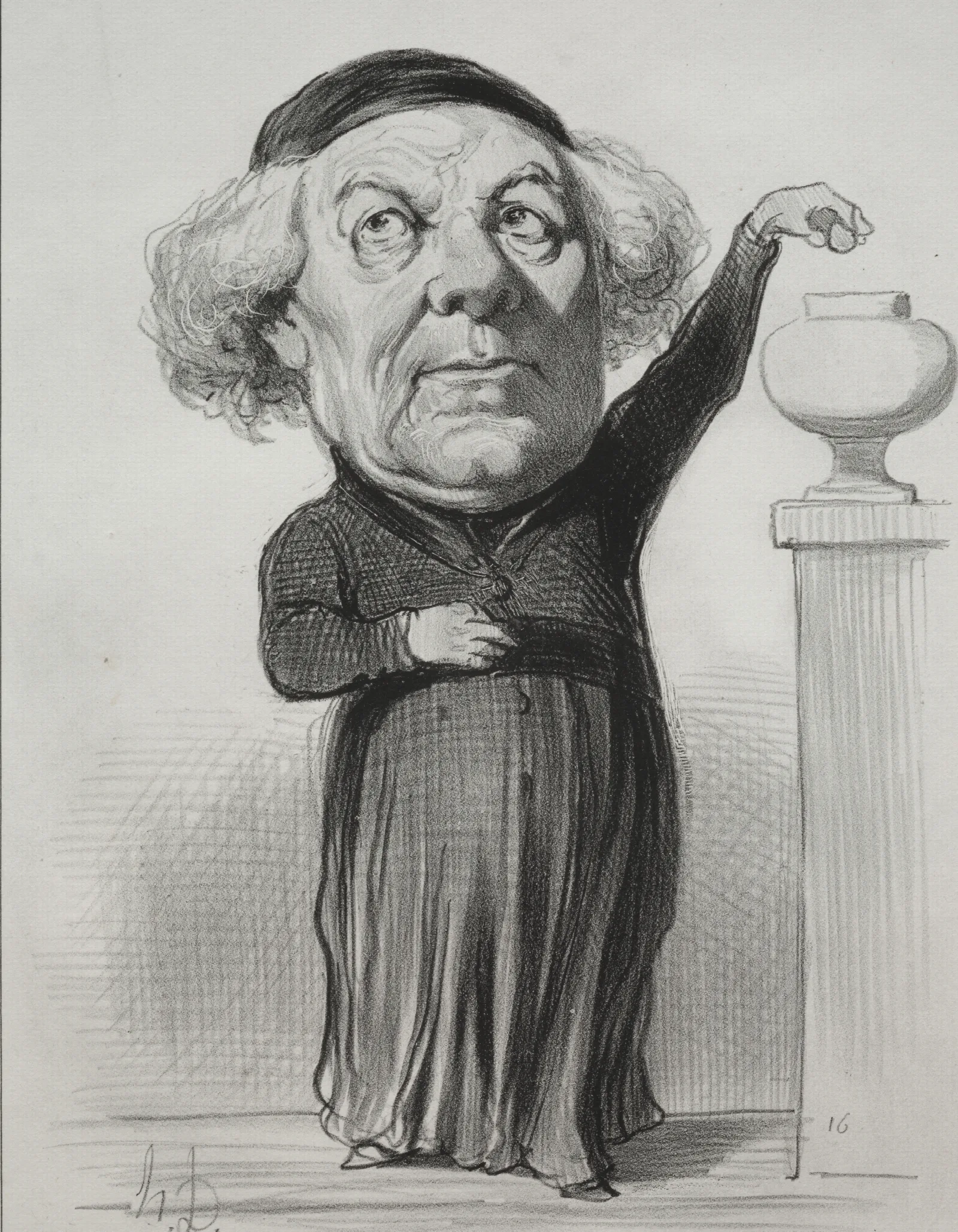 Jean Jacques Fayet Bishop Of Orleans Wall Art by Honoré Daumier - Canvas Print