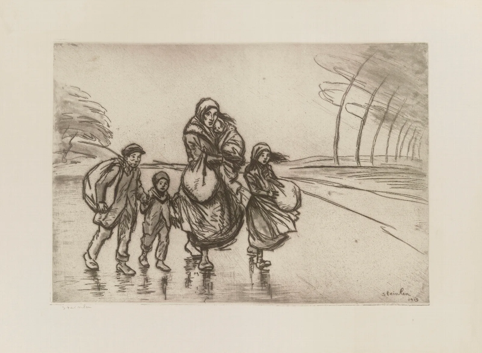 Le Coup De Vent 8 Wall Art by Théophile Alexandre Steinlen - Canvas Print