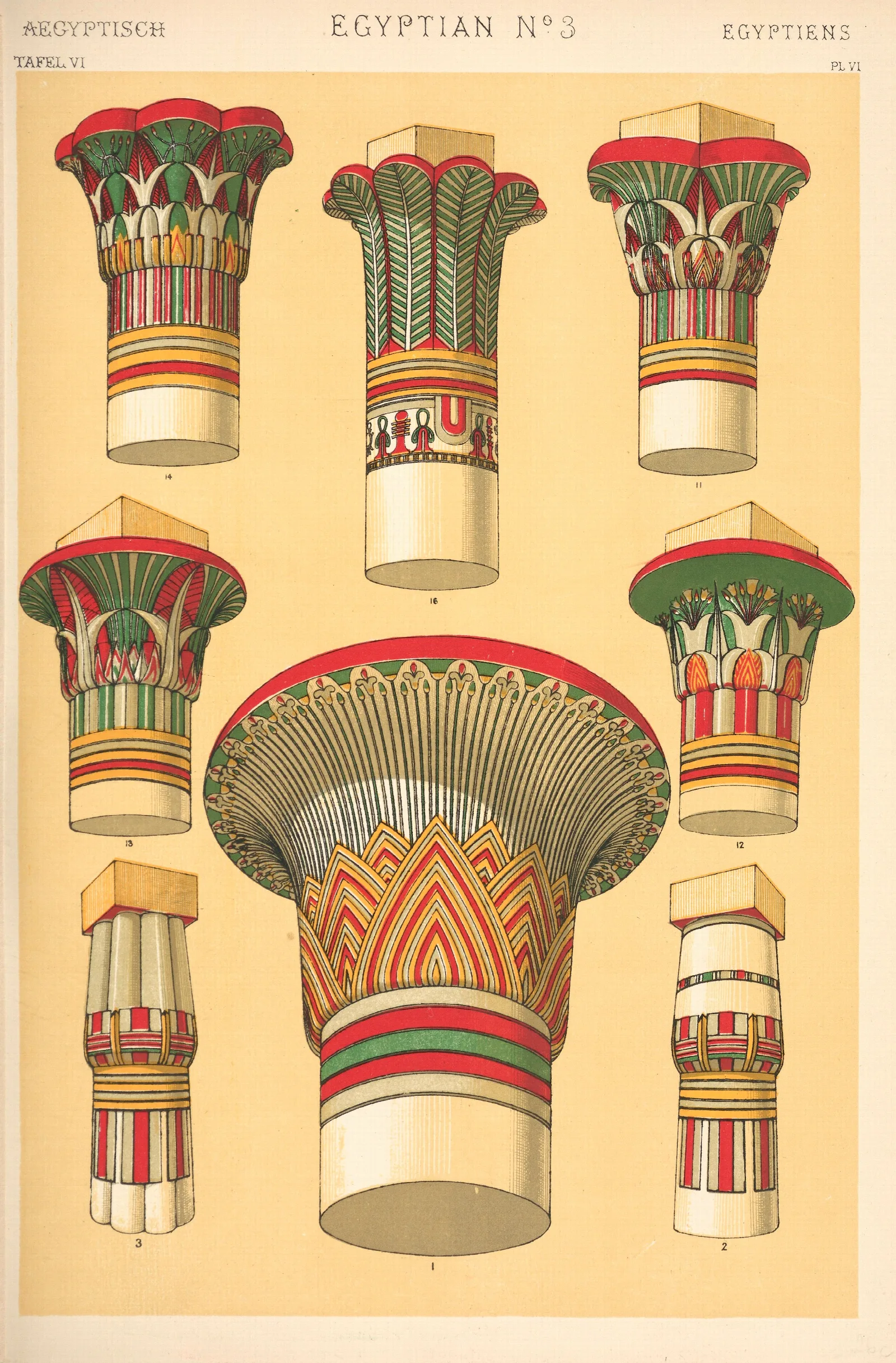 Egyptian No 3 3 Wall Art by Owen Jones - Canvas Print