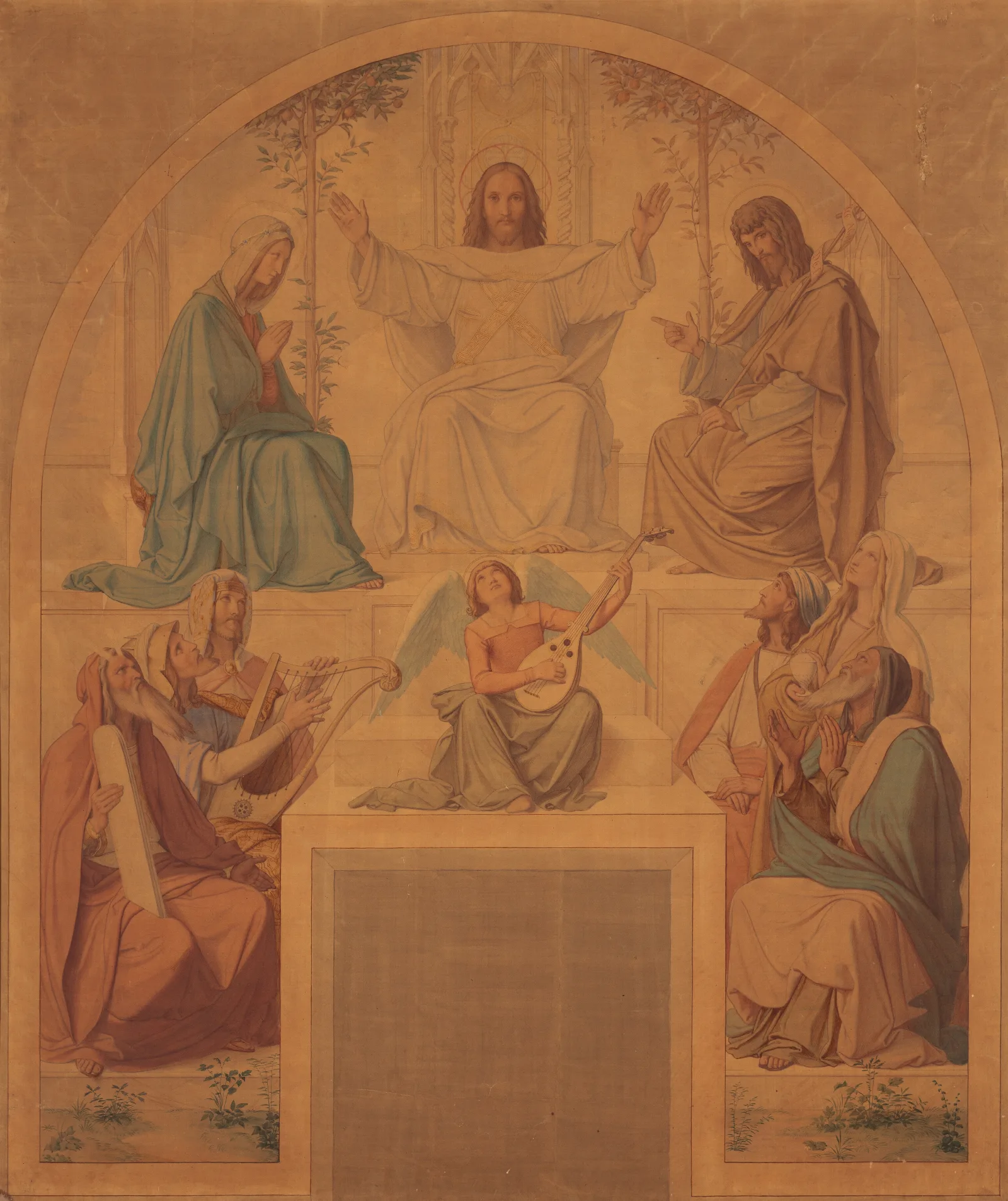 Die Erfullung Der Verheisungen Der Bergpredigt Wall Art by Eduard von Steinle - Canvas Print