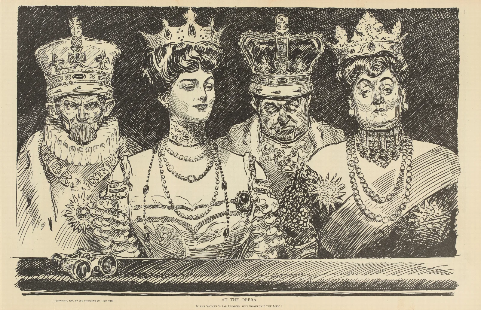 At The Opera 7 Wall Art by Charles Dana Gibson - Canvas Print