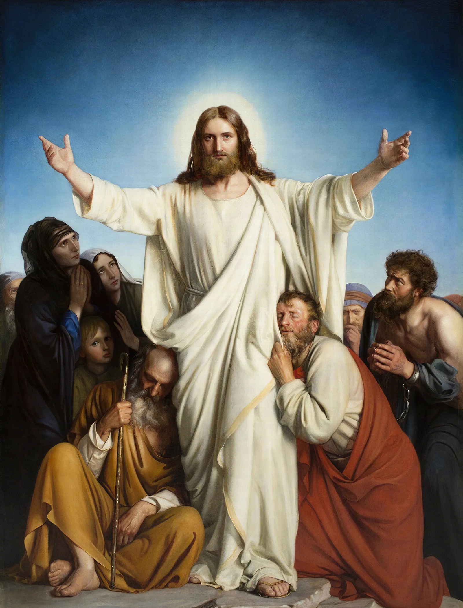 Christus Consolator 2 Wall Art by Carl Bloch - Canvas Print