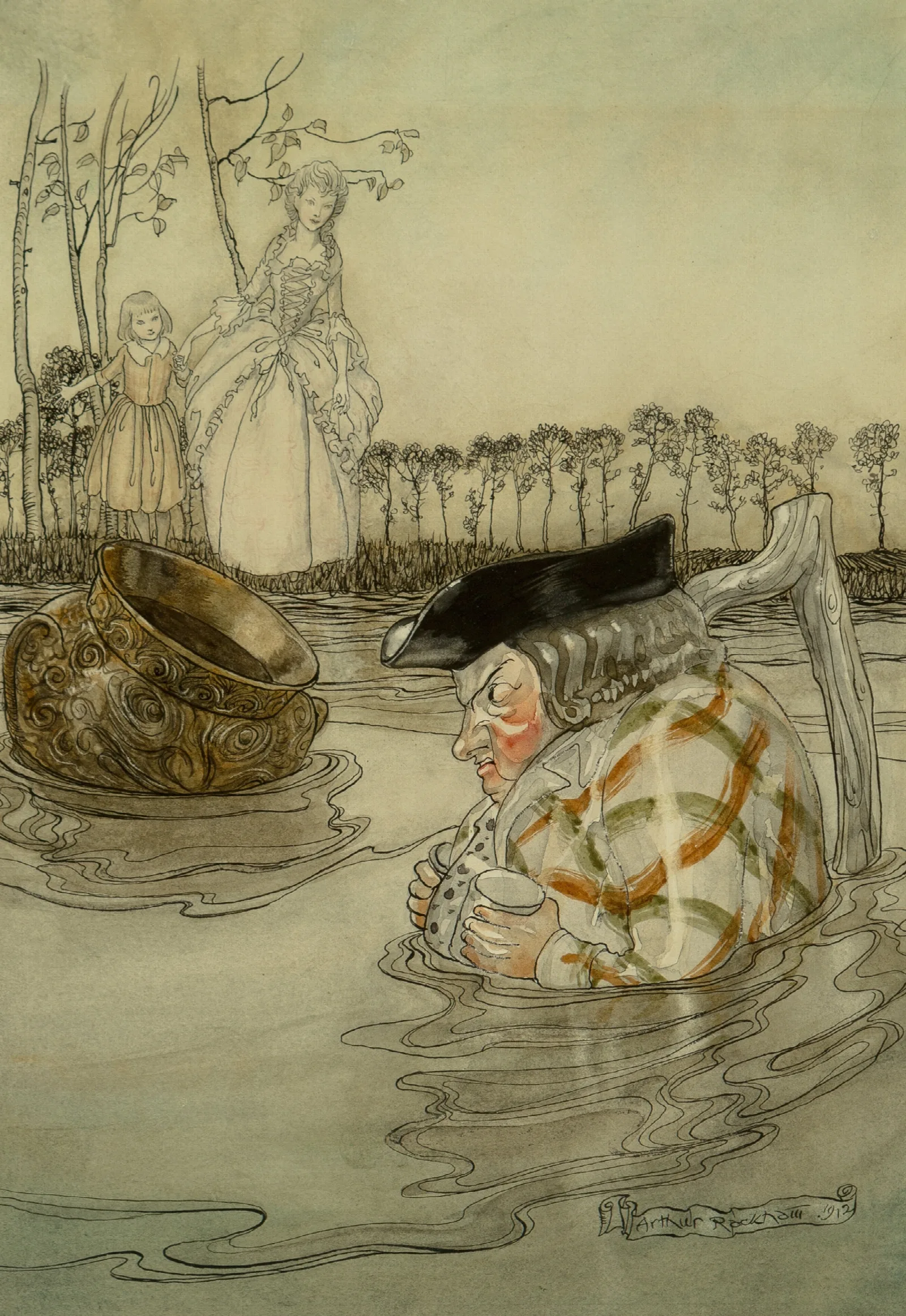 The Two Pots Wall Art by Arthur Rackham - Canvas Print