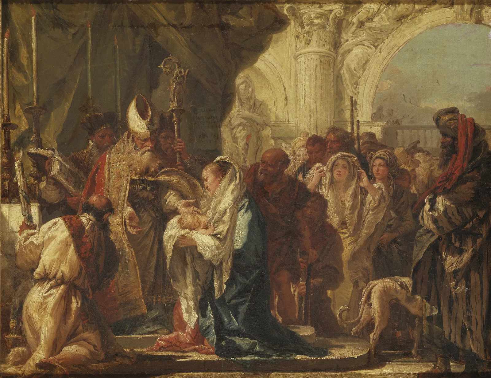 The Presentation In The Temple 11 Wall Art by Giovanni Domenico Tiepolo - Canvas Print