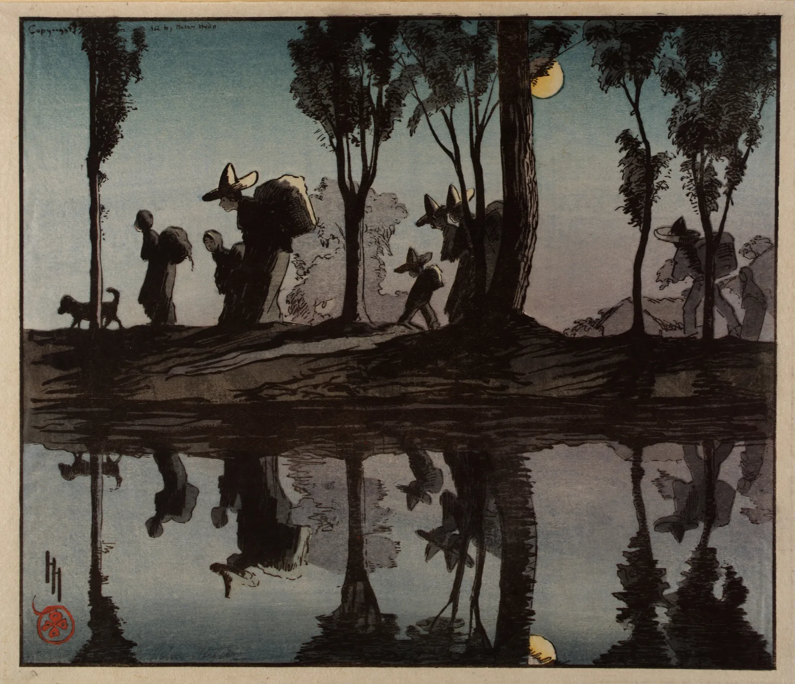 Moonlight On The Viga Canal Wall Art by Helen Hyde - Canvas Print
