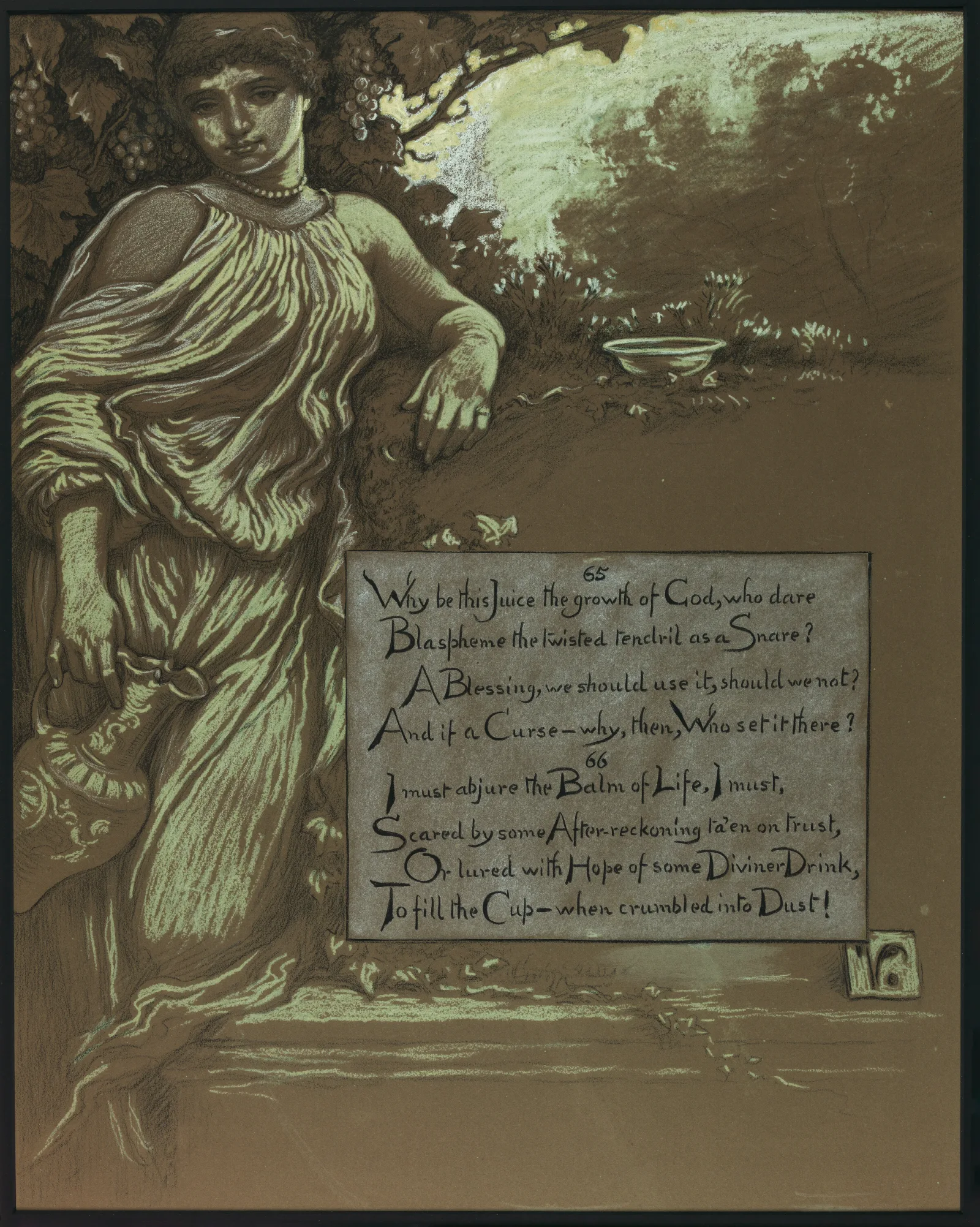 The Vine Wall Art by Elihu Vedder - Canvas Print