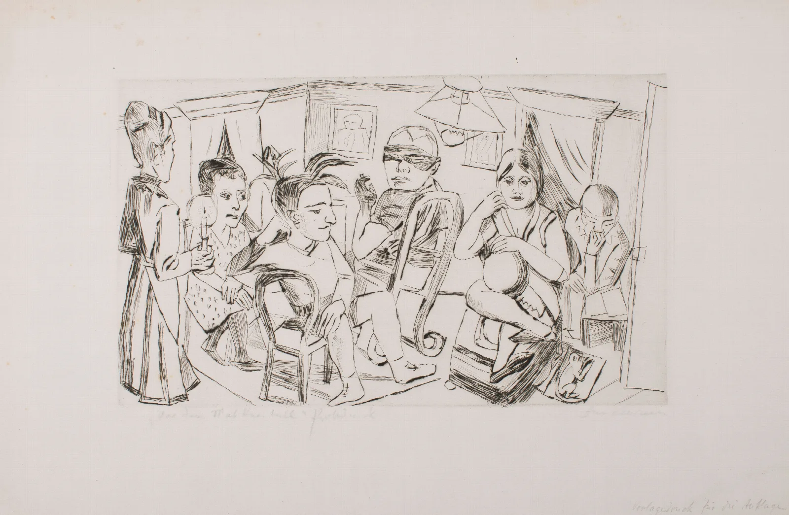 Before The Masked Ball 2 Wall Art by Max Beckmann - Canvas Print