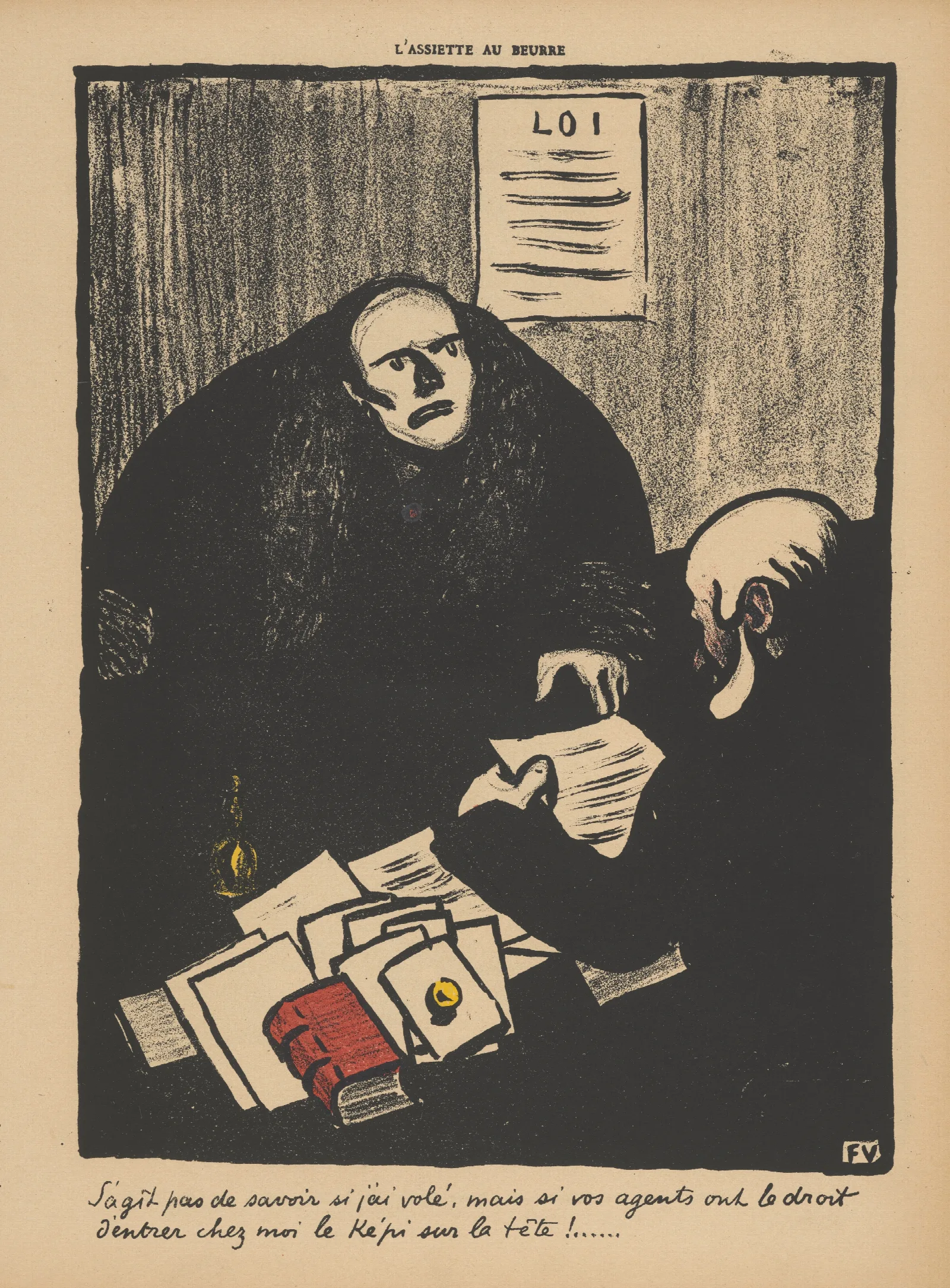 Sagit Pas De Savoir Si Jai Vole Wall Art by Félix Vallotton - Canvas Print