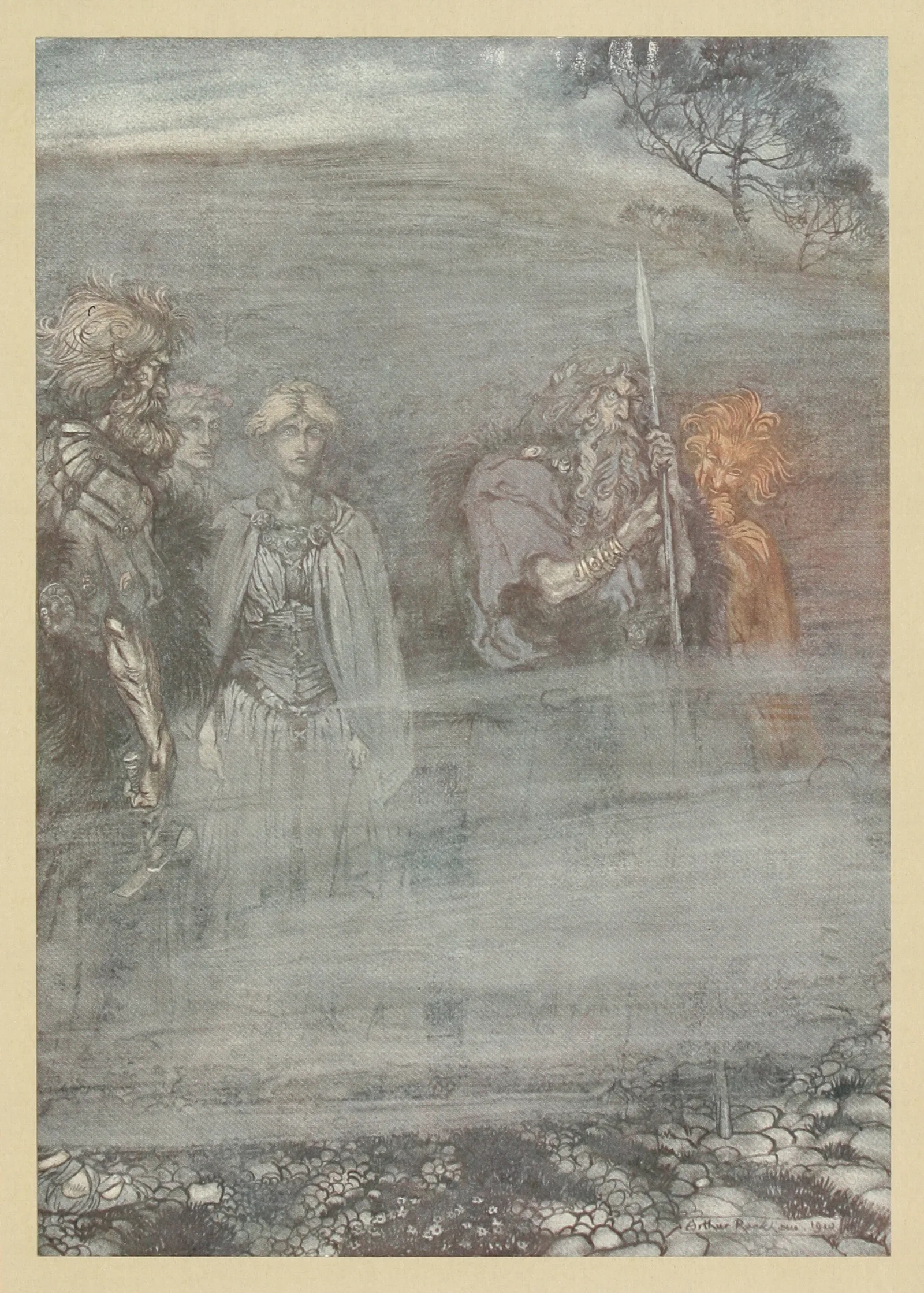 The Gods Grow Wan And Aged At The Loss Of Freia Wall Art by Arthur Rackham - Canvas Print
