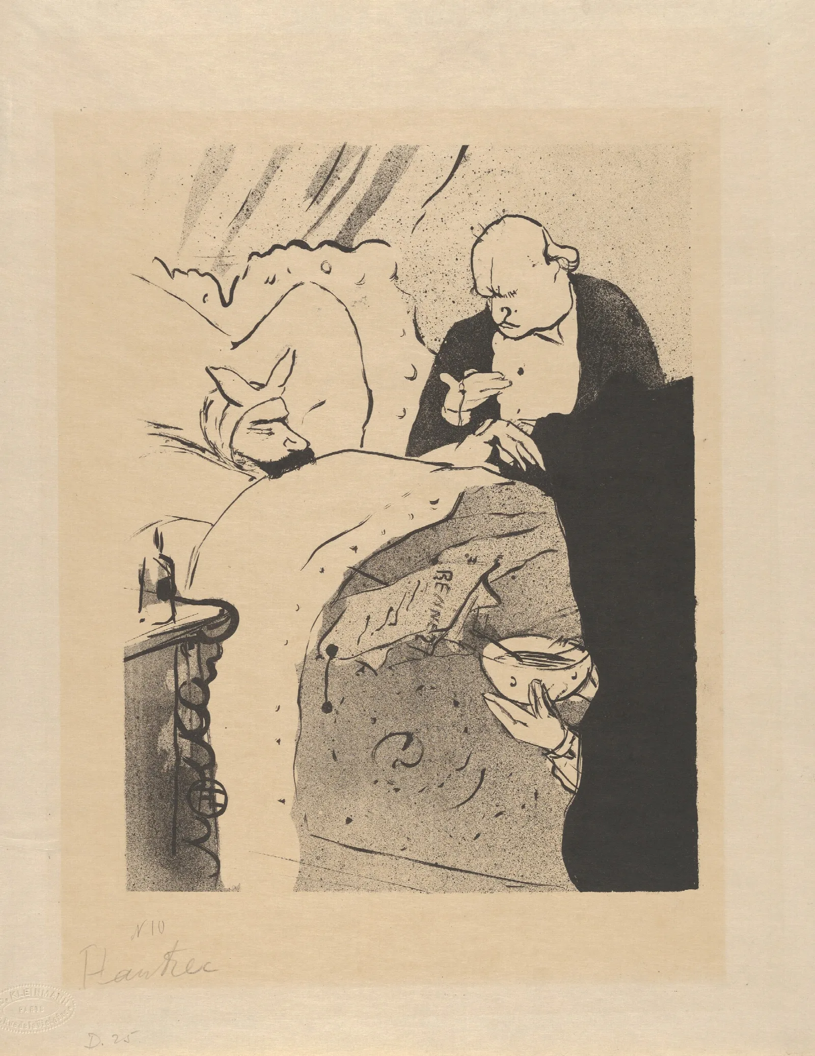 Carnot Is Sick From Les Vieilles Histoires Wall Art by Henri de Toulouse-Lautrec - Canvas Print
