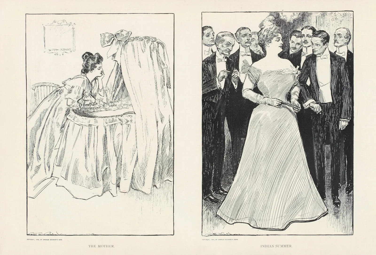 The Mother Indian Summer Wall Art by Charles Dana Gibson - Canvas Print
