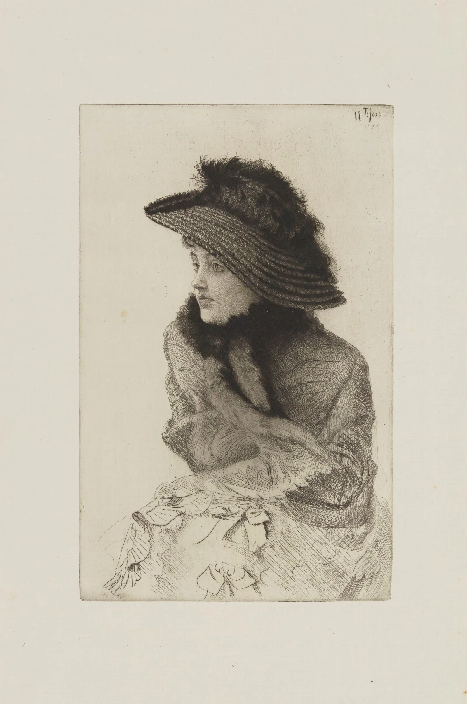 Portrait De M N Wall Art by James Tissot - Canvas Print
