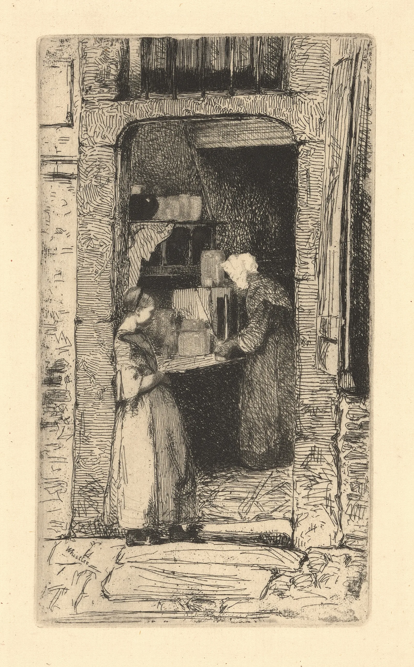 La Marchande De Moutarde 2 Wall Art by James Abbott McNeill Whistler - Canvas Print