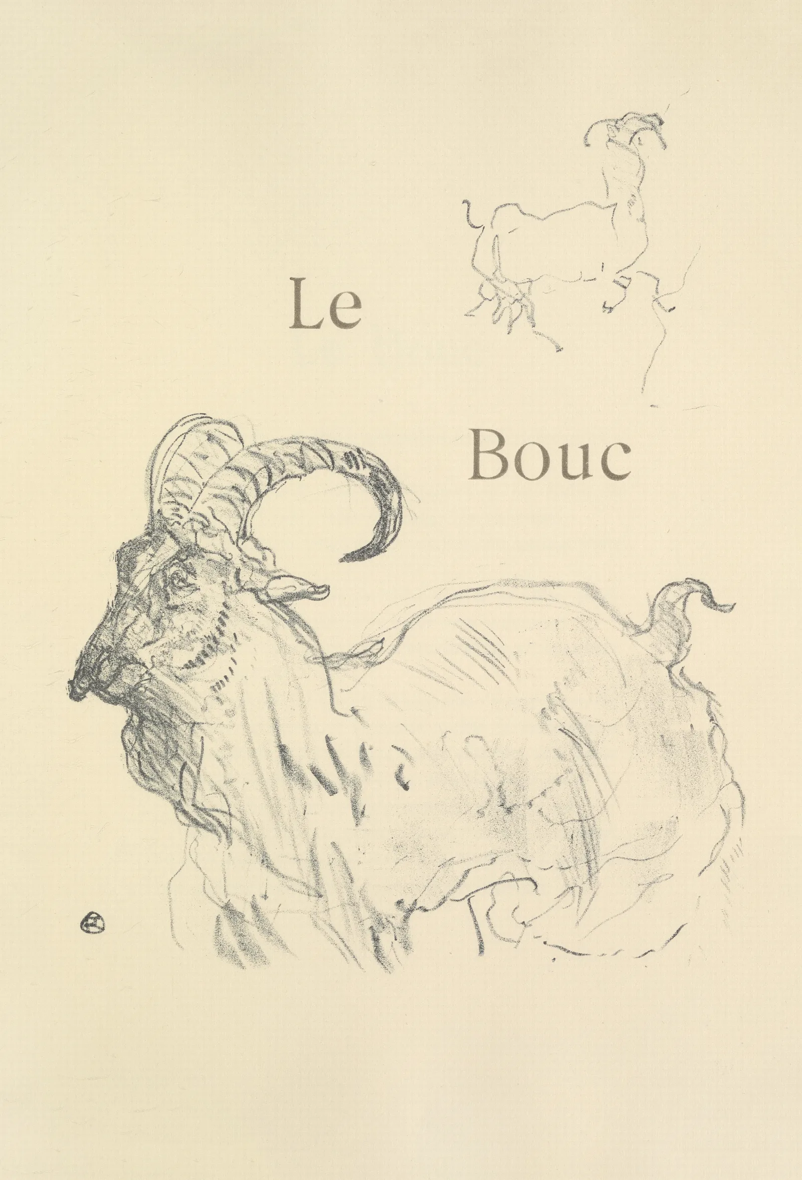 Le Bouc Wall Art by Henri de Toulouse-Lautrec - Canvas Print