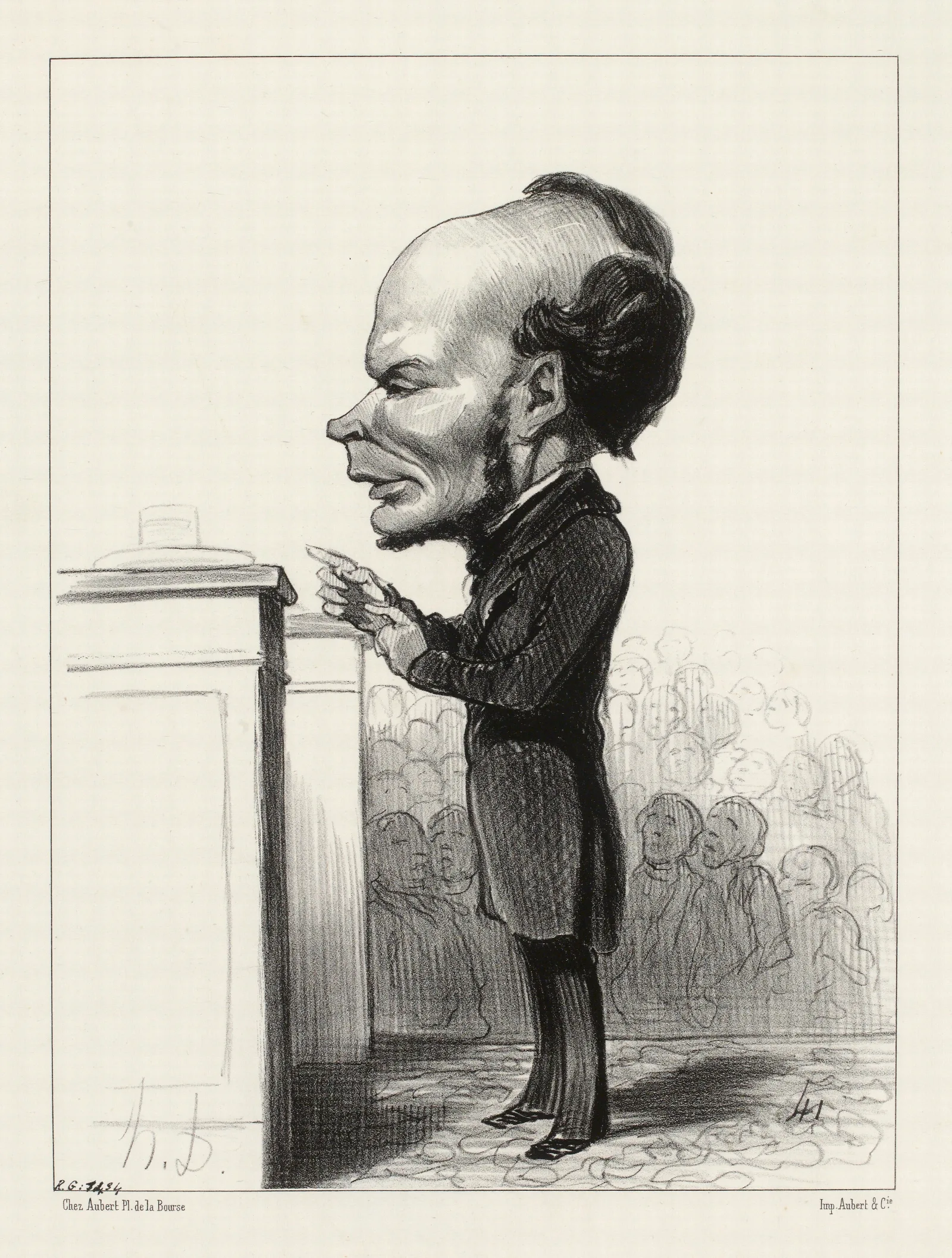 Lanjuinais Wall Art by Honoré Daumier - Canvas Print