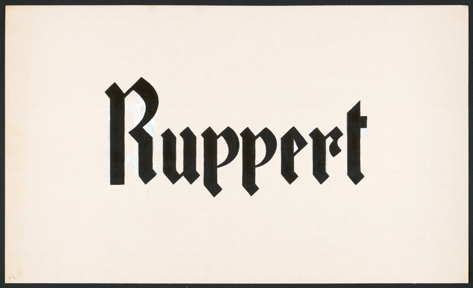 Typographical Studies For Ruppert Beer 3 Wall Art by Winold Reiss - Canvas Print