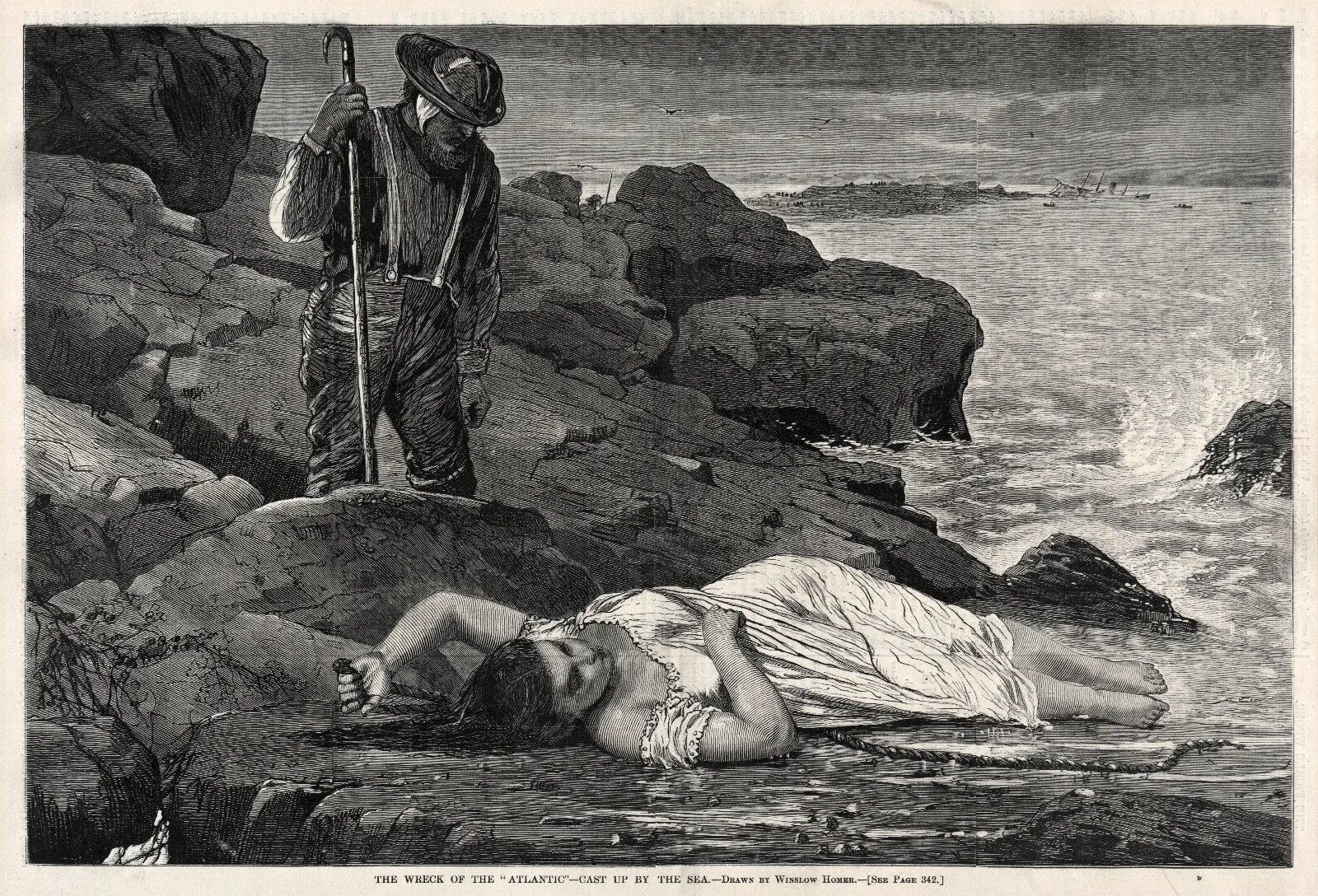 The Wreck Of The Atlantic Cast Up By The Sea Wall Art by Winslow Homer - Canvas Print