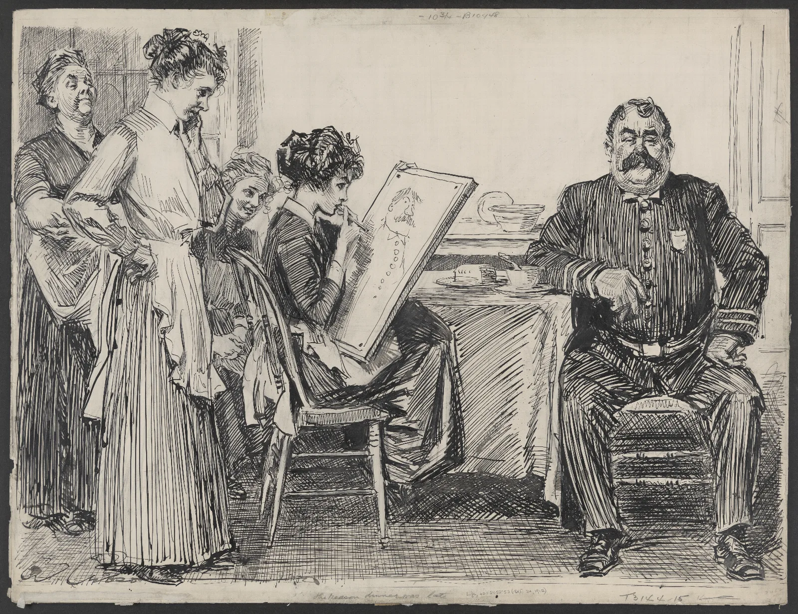 The Reason Dinner Was Late Wall Art by Charles Dana Gibson - Canvas Print