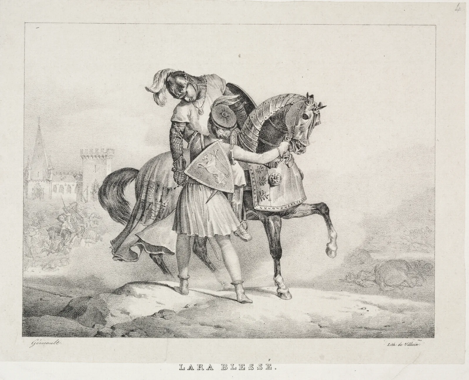Lara Wounded Wall Art by Théodore Géricault - Canvas Print