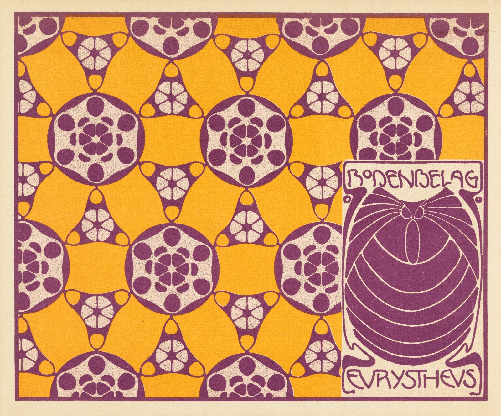 Bodenbelag Eurystheus Eurystheus Floor Covering Wall Art by Koloman Moser - Canvas Print