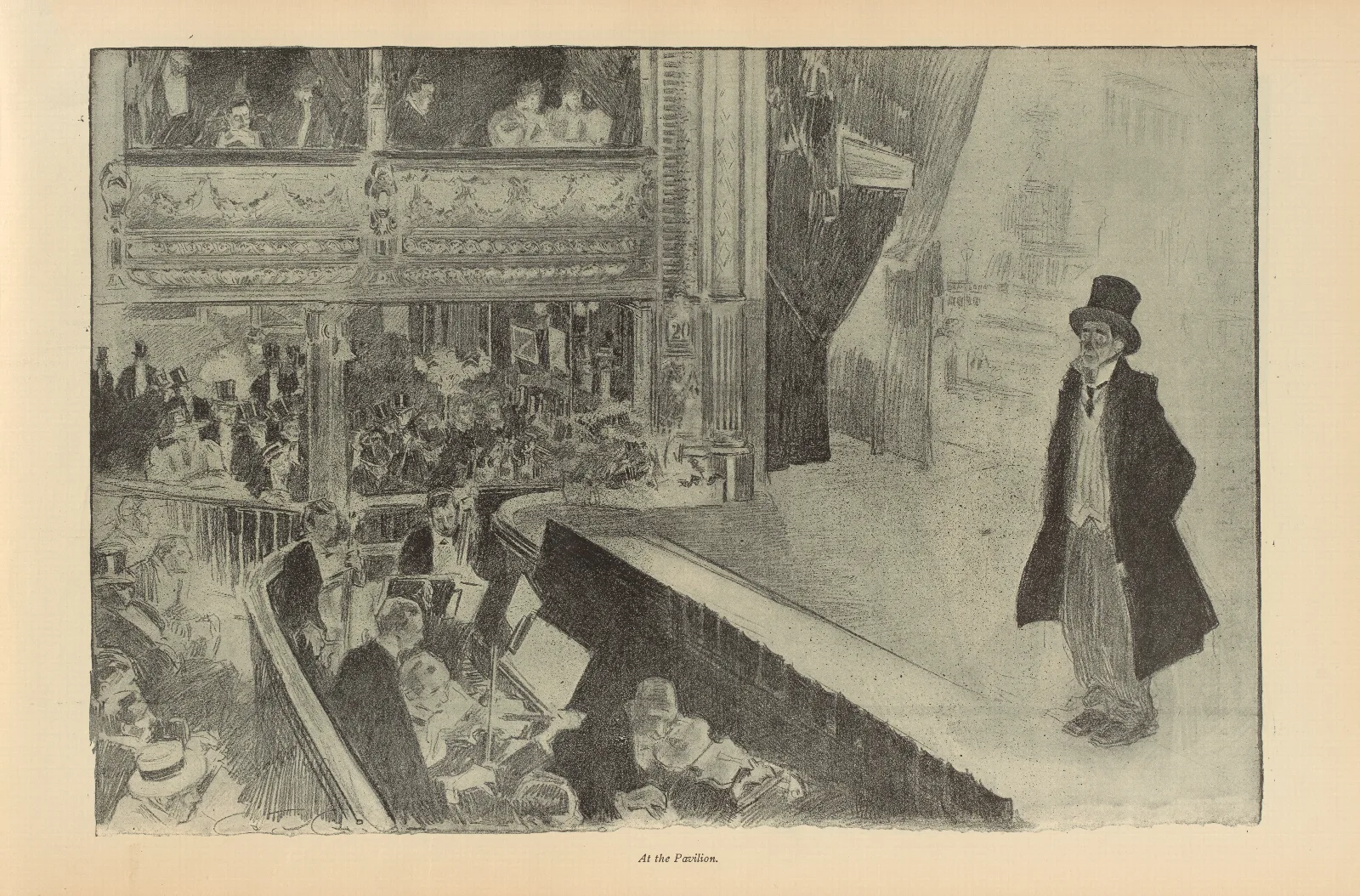 At The Pavilion Wall Art by Charles Dana Gibson - Canvas Print