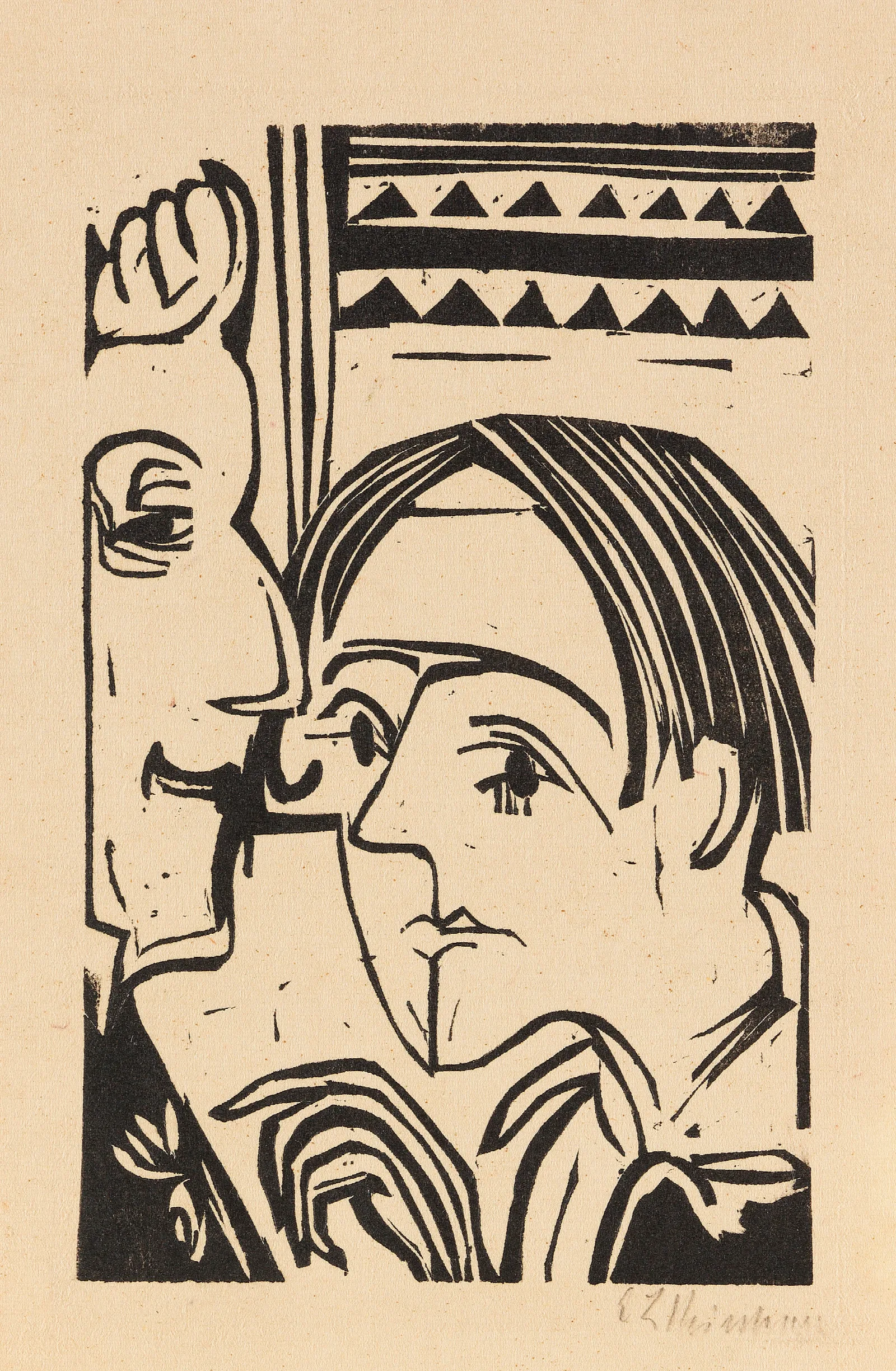 Frau Und Mann Wall Art by Ernst Ludwig Kirchner - Canvas Print