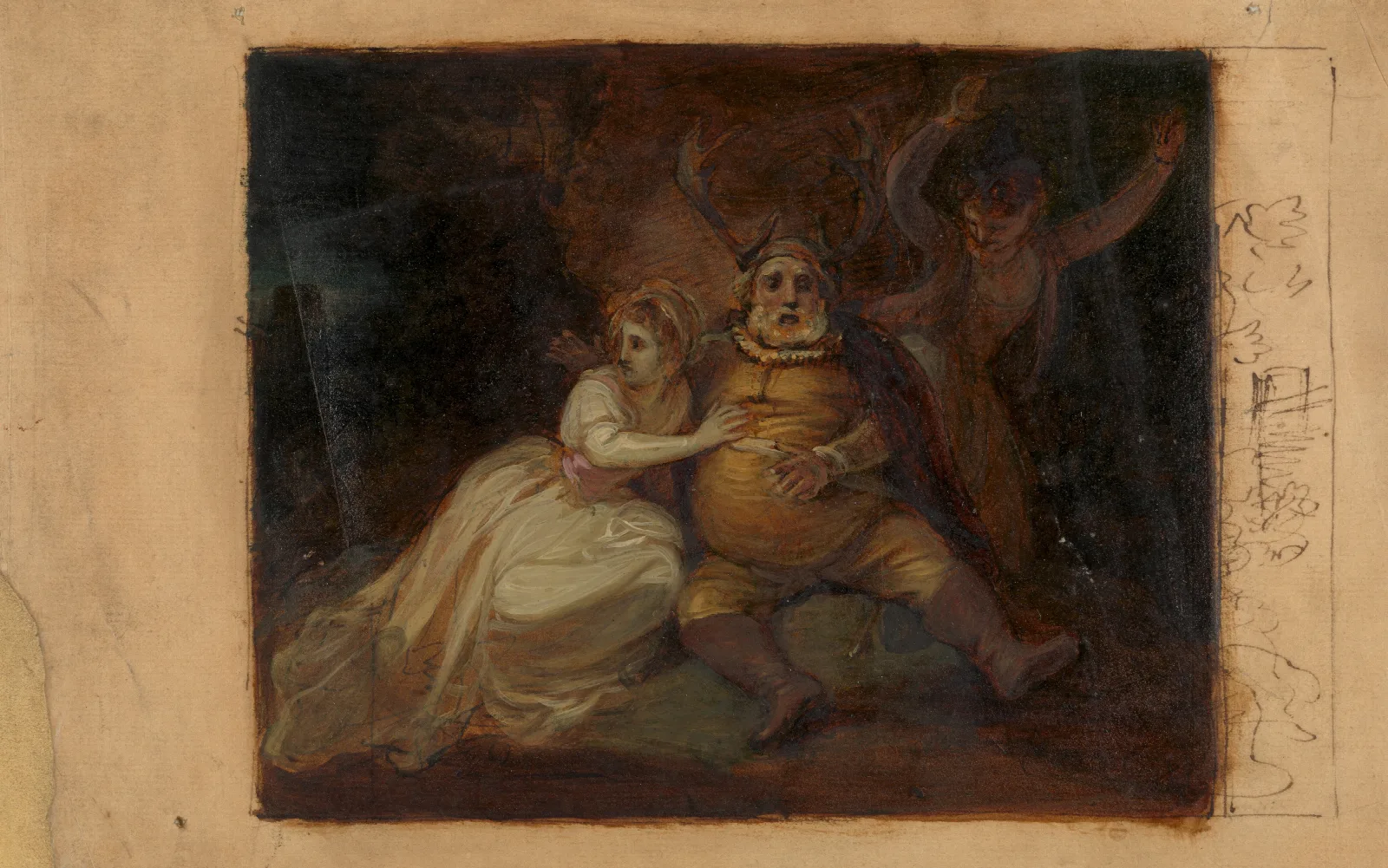 Falstaff At Hernes Oak 2 Wall Art by Robert Smirke - Canvas Print