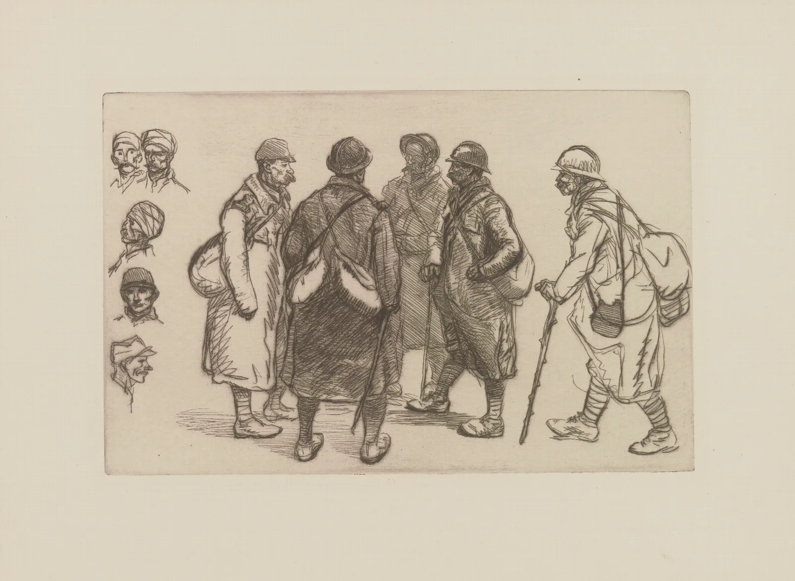 Permissionnaires N 1 Wall Art by Théophile Alexandre Steinlen - Canvas Print