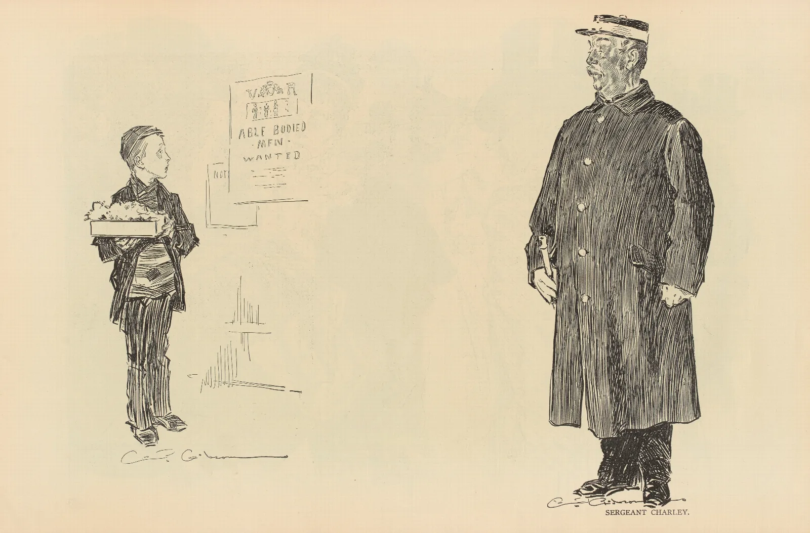 Sergeant Charley 2 Wall Art by Charles Dana Gibson - Canvas Print