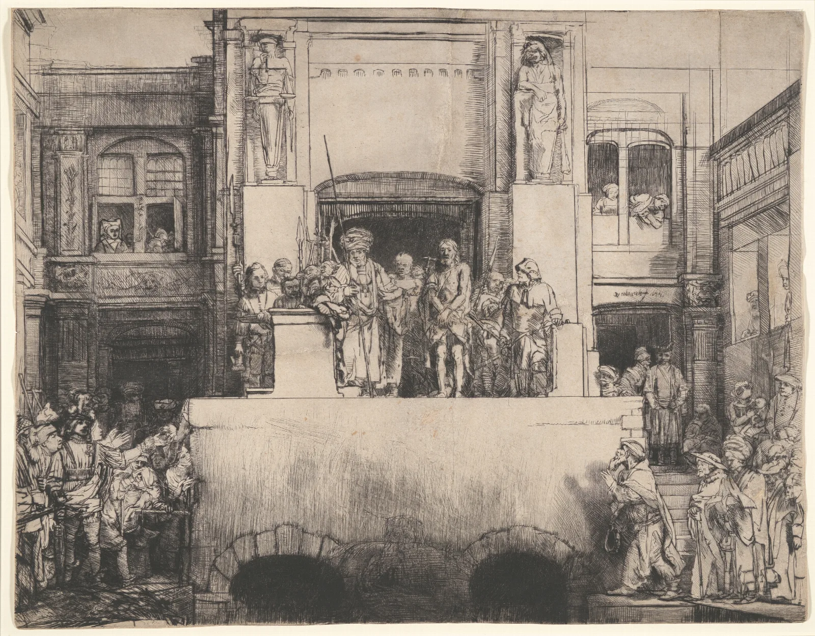 Christ Presented To The People 3 Wall Art by Rembrandt van Rijn - Canvas Print