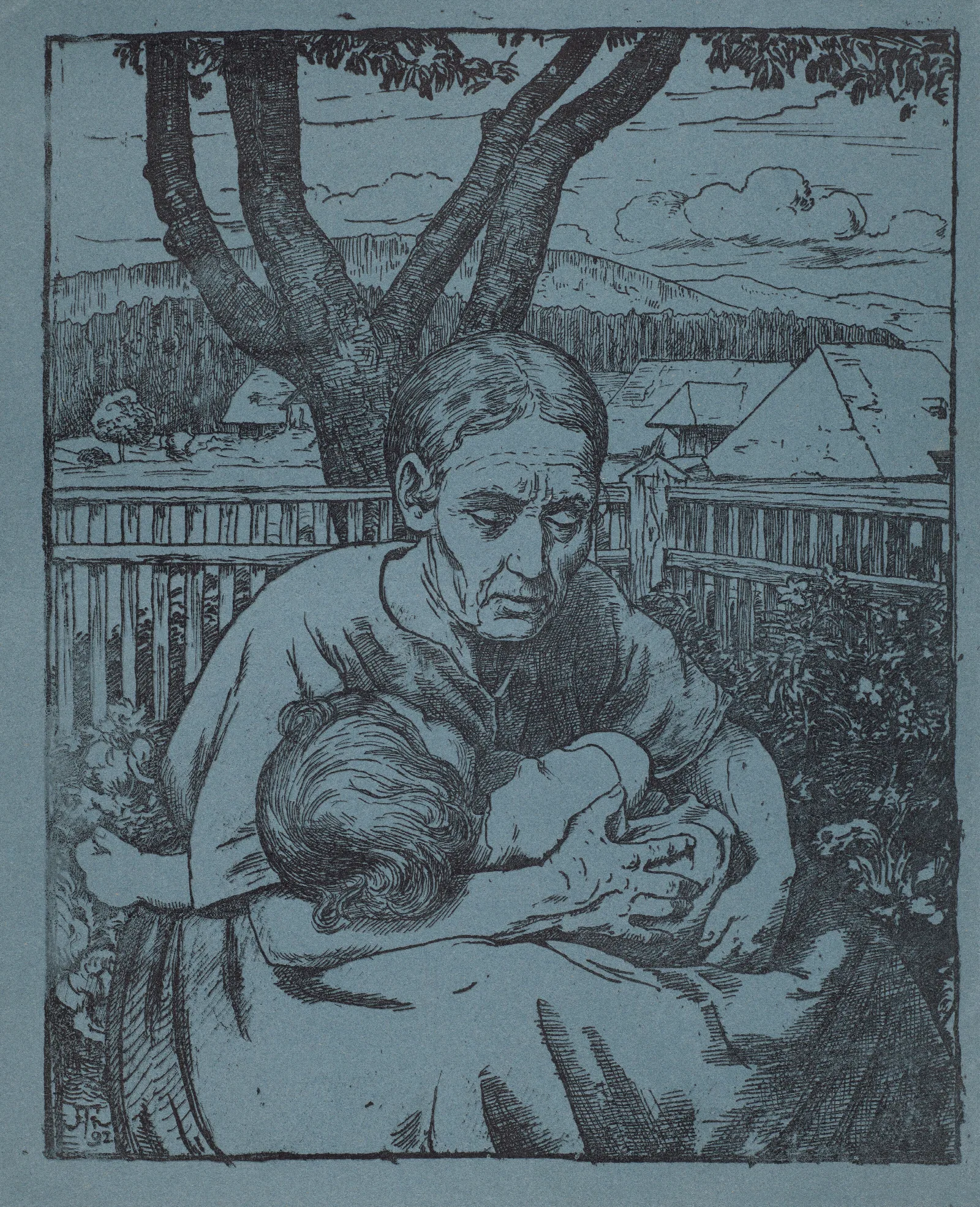 Motherhood 8 Wall Art by Hans Thoma - Canvas Print