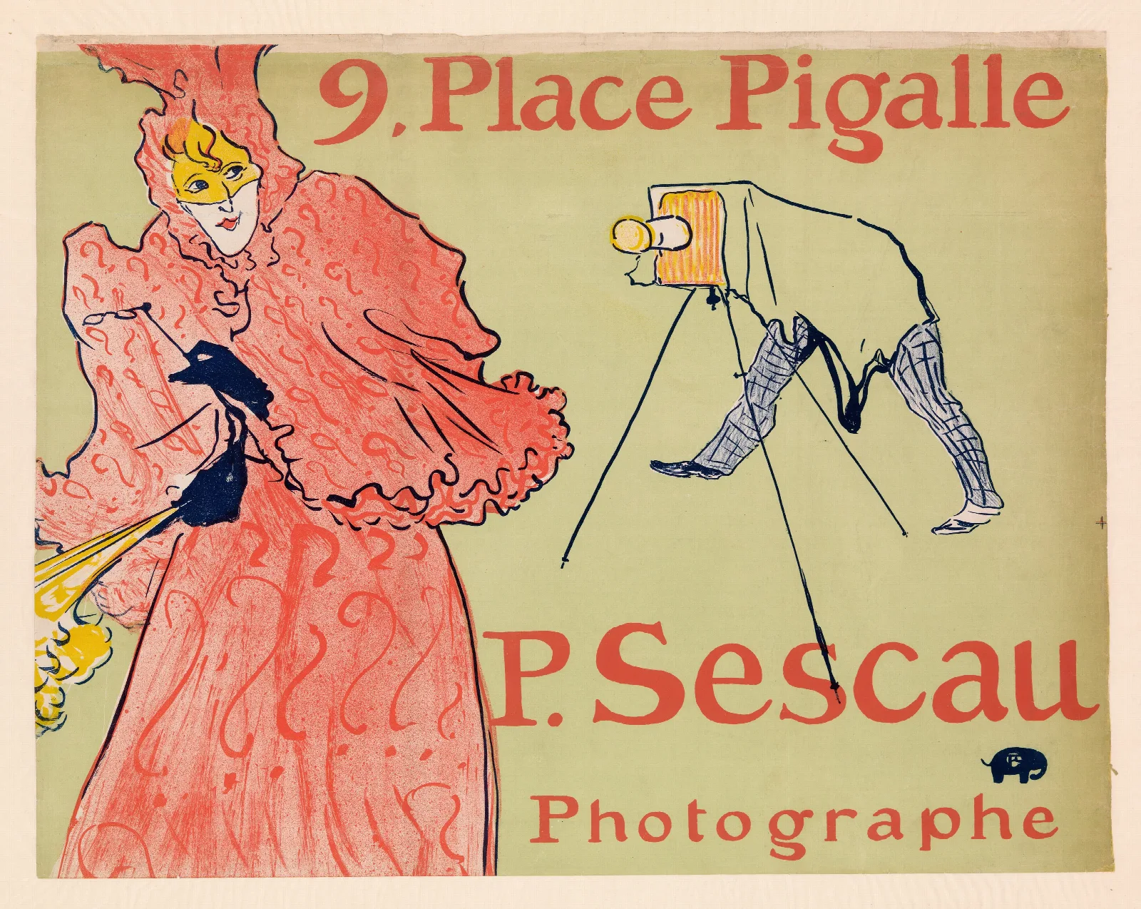 The Photographer Sescau Le Photographe Sescau Wall Art by Henri de Toulouse-Lautrec - Canvas Print