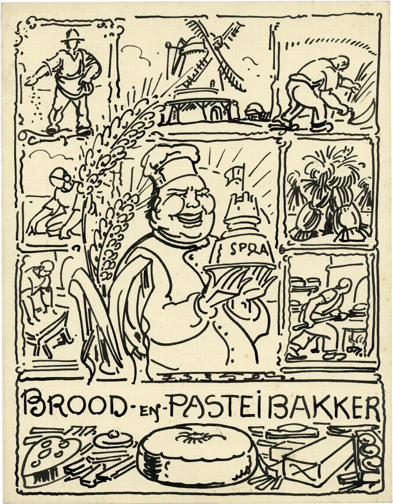 Brood En Pasteibakker Wall Art by Alfred Ost - Canvas Print