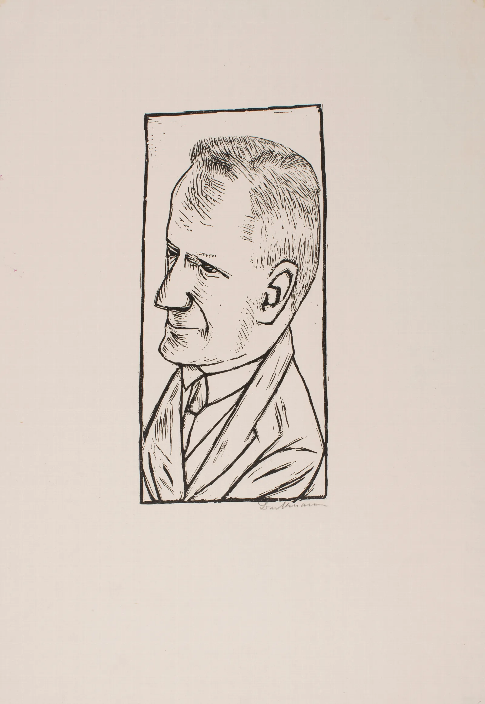 Portrait Of Reinhard Piper 2 Wall Art by Max Beckmann - Canvas Print