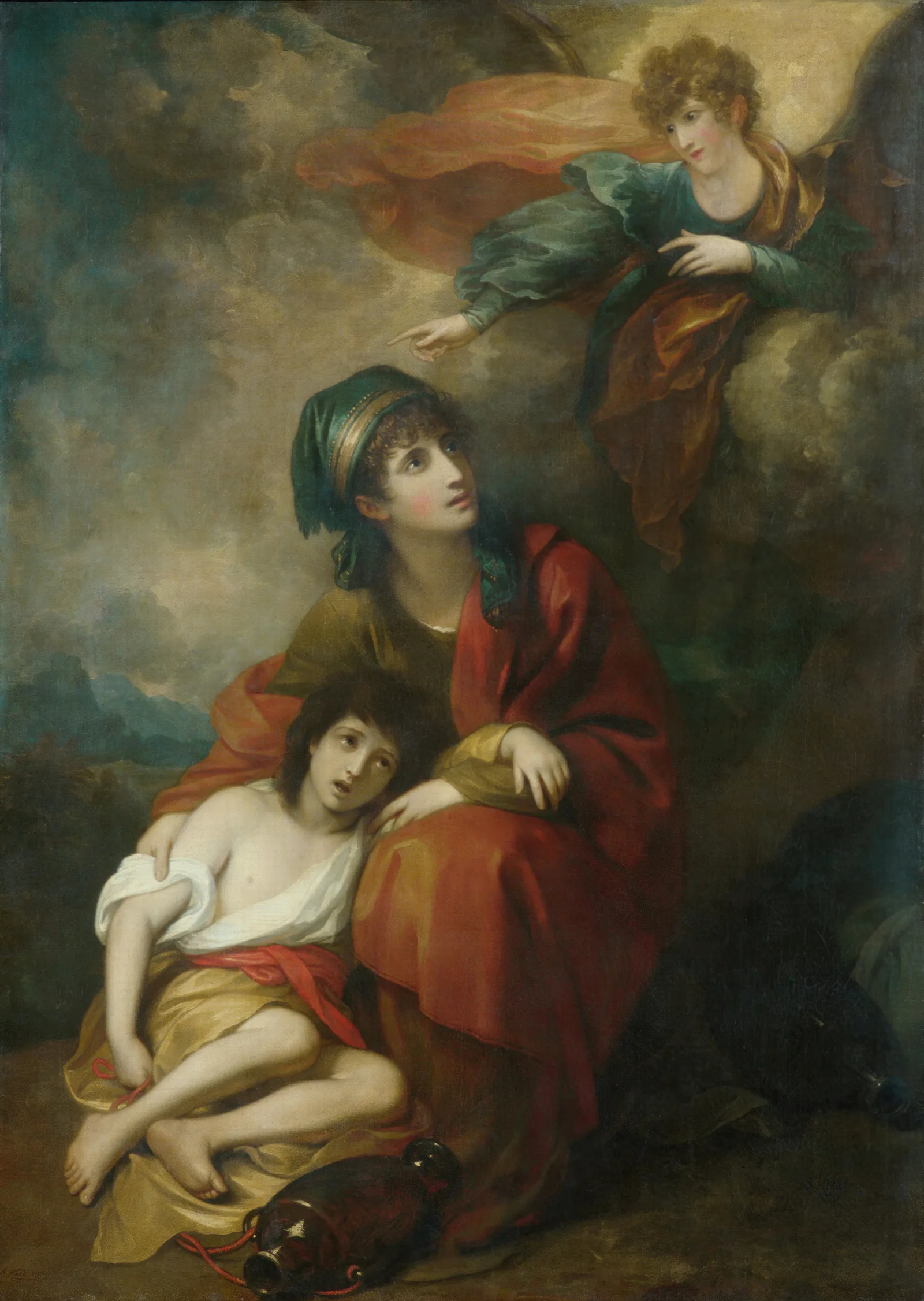 Hagar And Ishmael 2 Wall Art by Benjamin West - Canvas Print